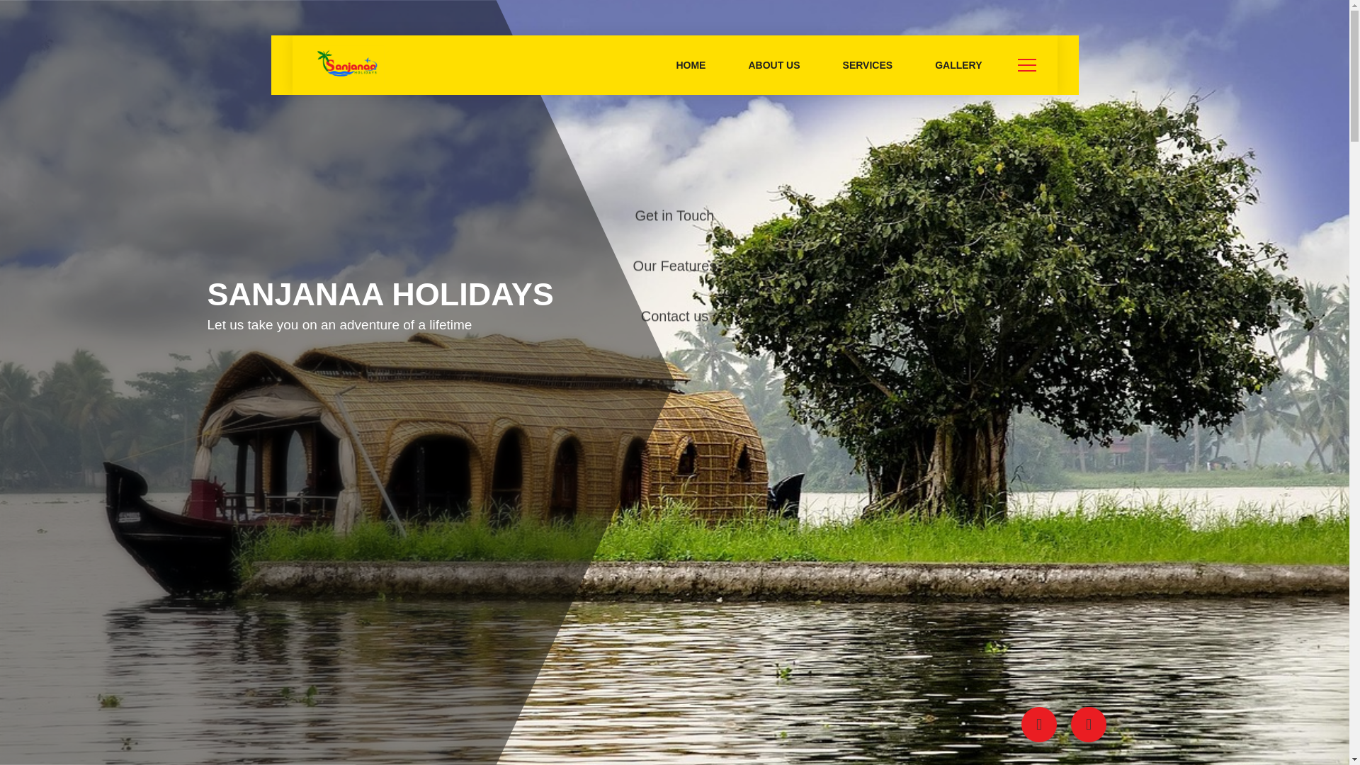 website screenshot of https://sanjanaaholidays.com/