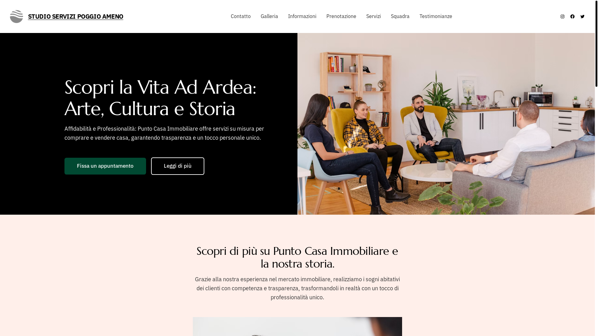 website screenshot of https://studioservizipoggioameno.it/