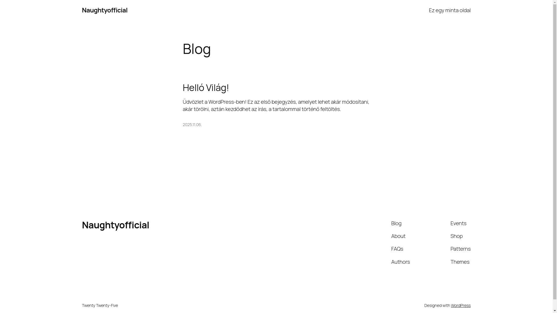 website screenshot of https://naughtyofficial.com/