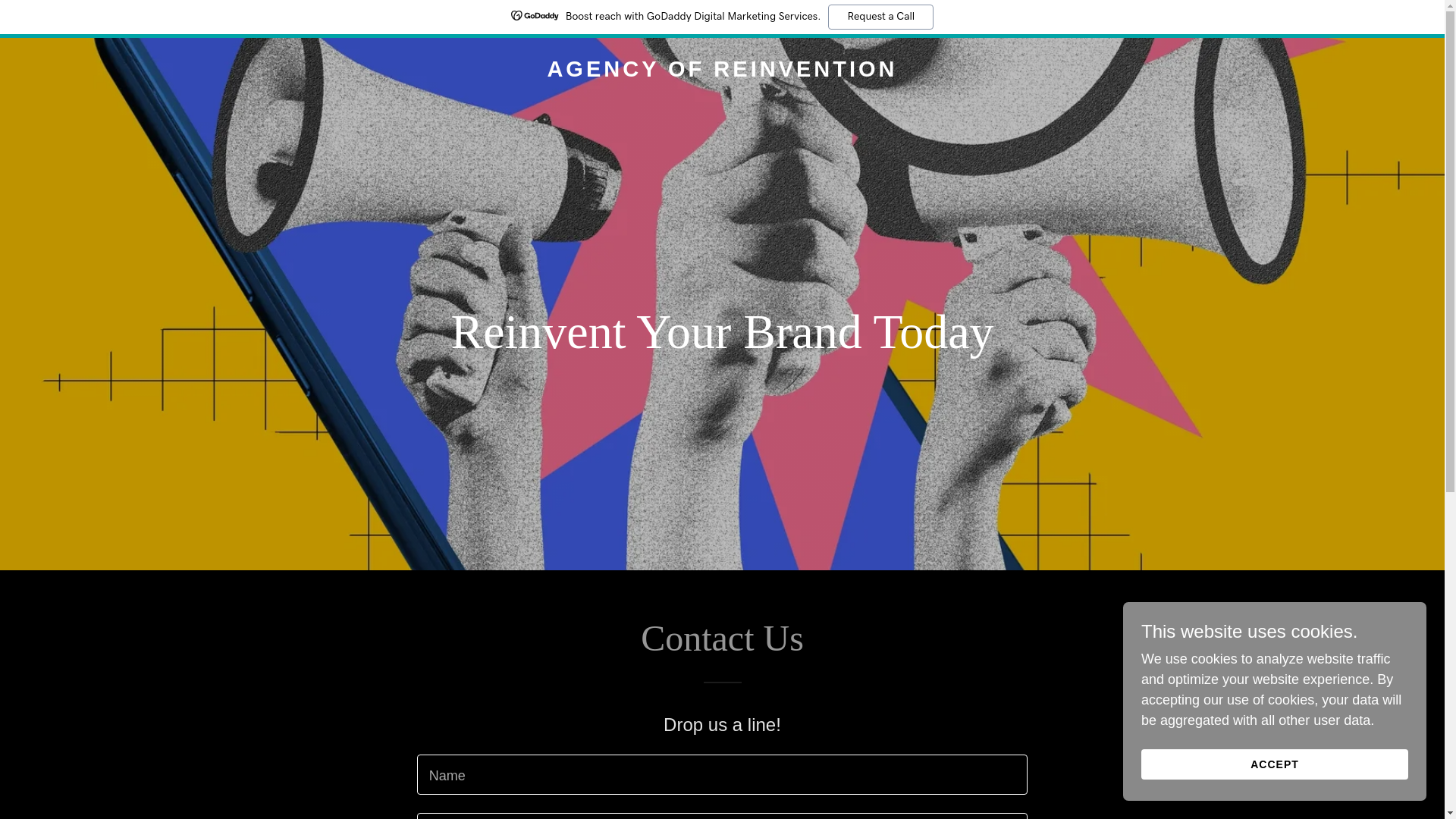 website screenshot of https://agencyofreinvention.com/