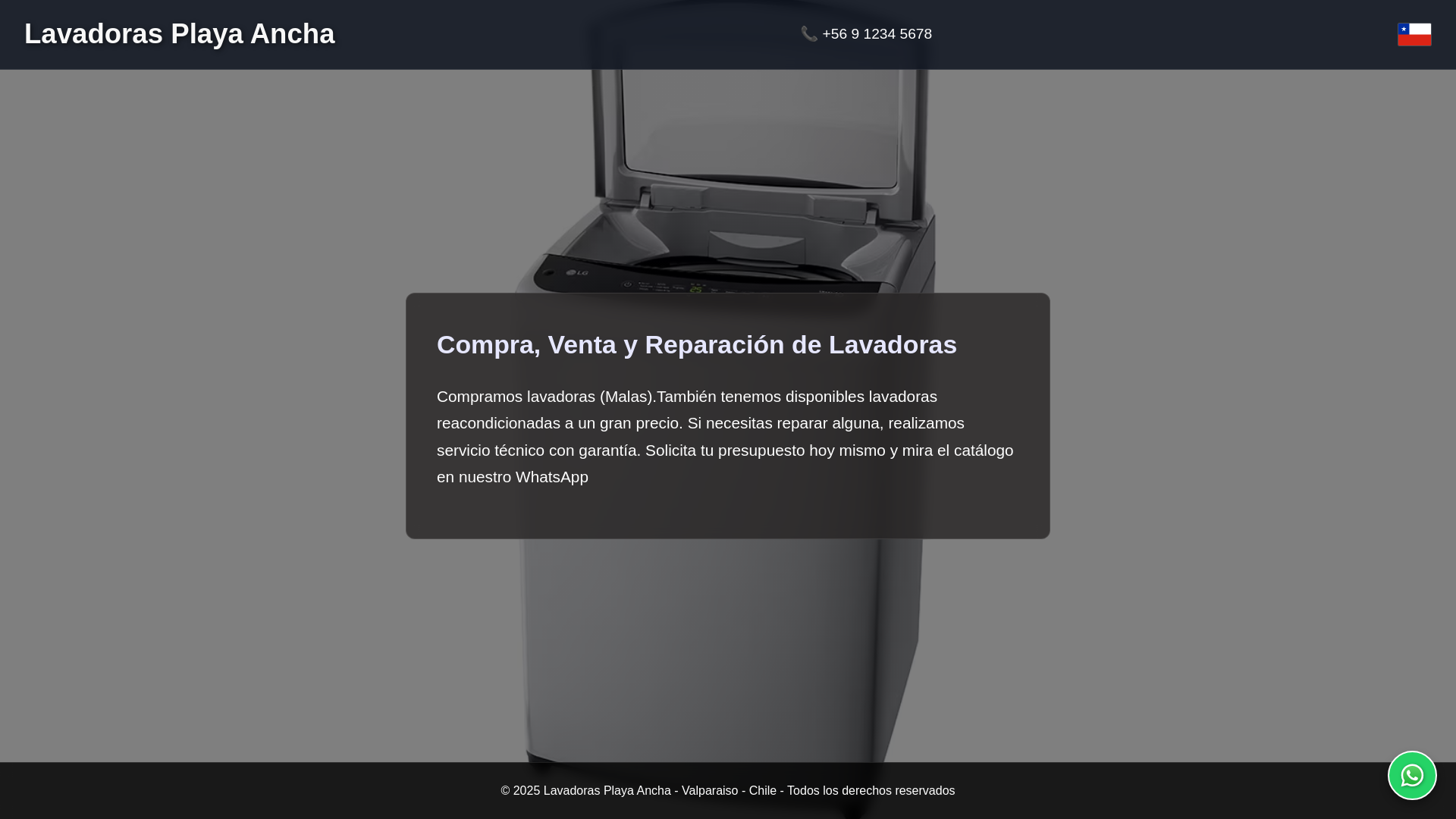 website screenshot of https://lavadoras-wb.pages.dev/