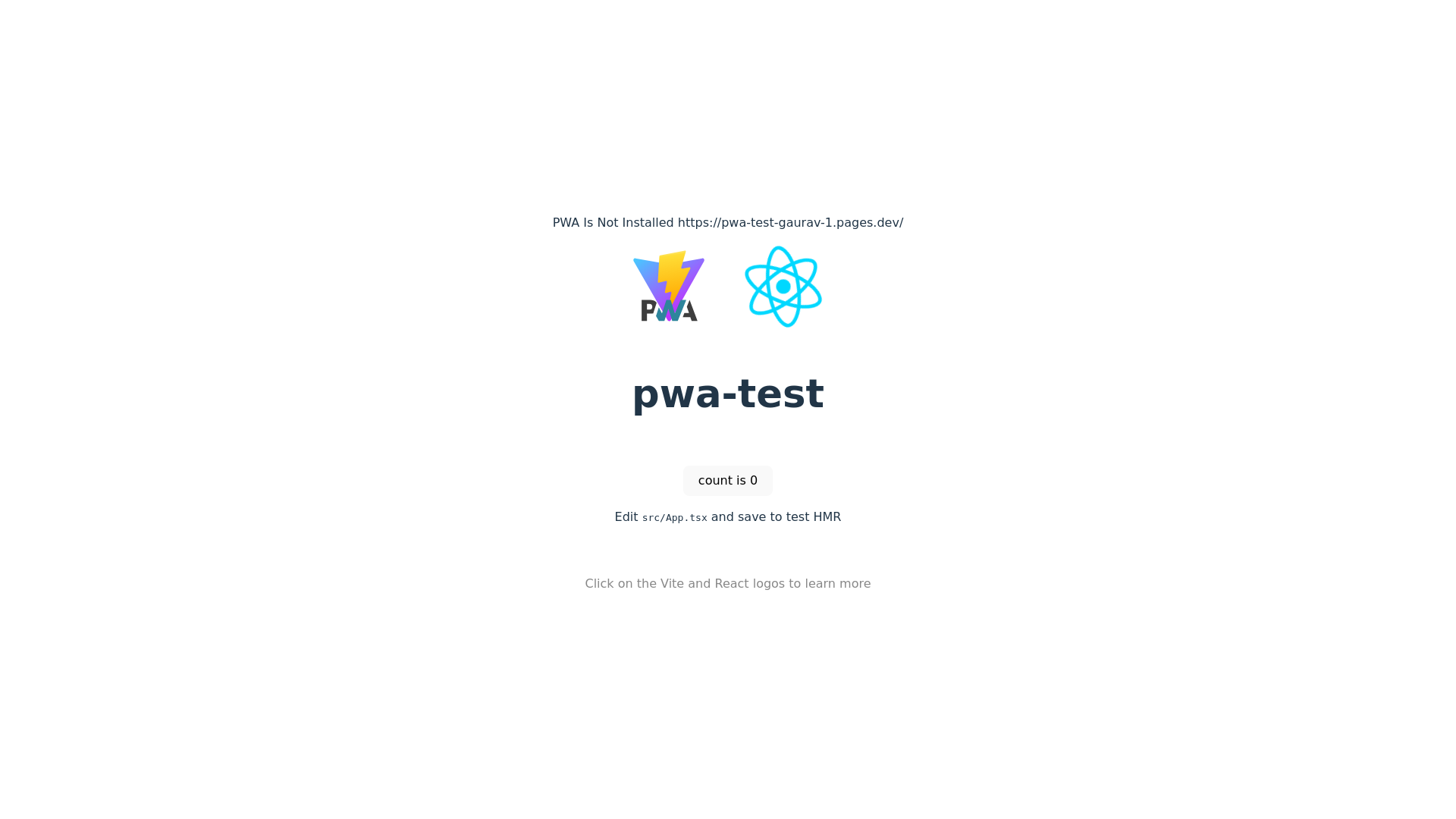 website screenshot of https://pwa-test-gaurav-1.pages.dev/