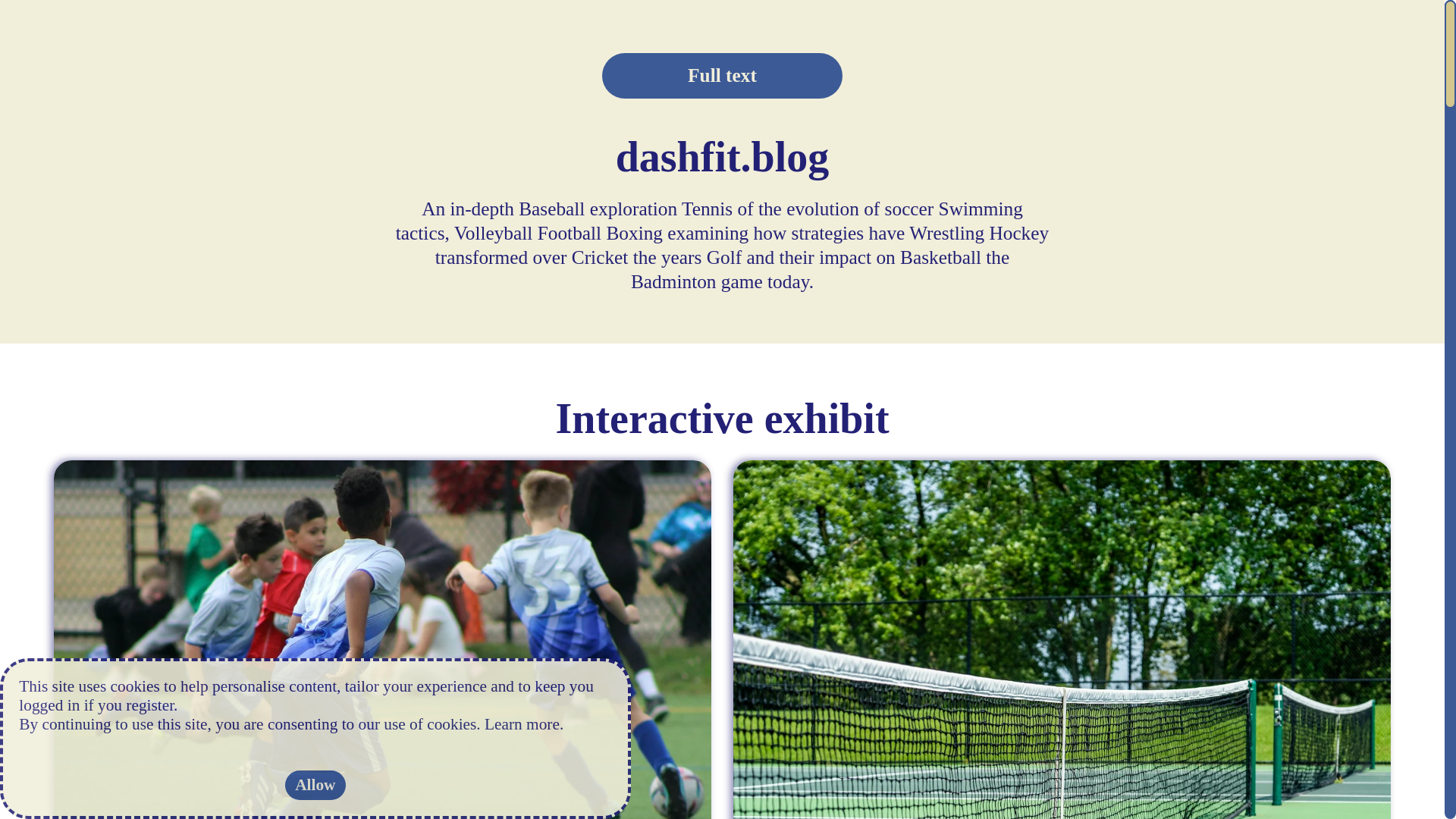 website screenshot of https://dashfit.blog/