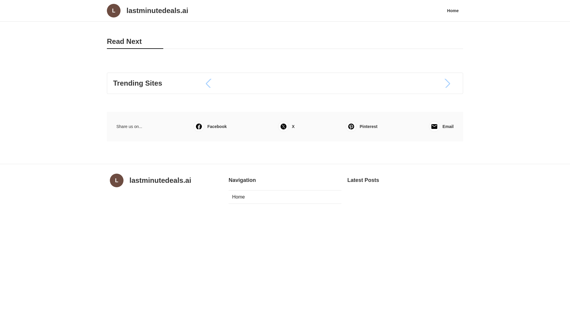 website screenshot of https://lastminutedeals.ai/