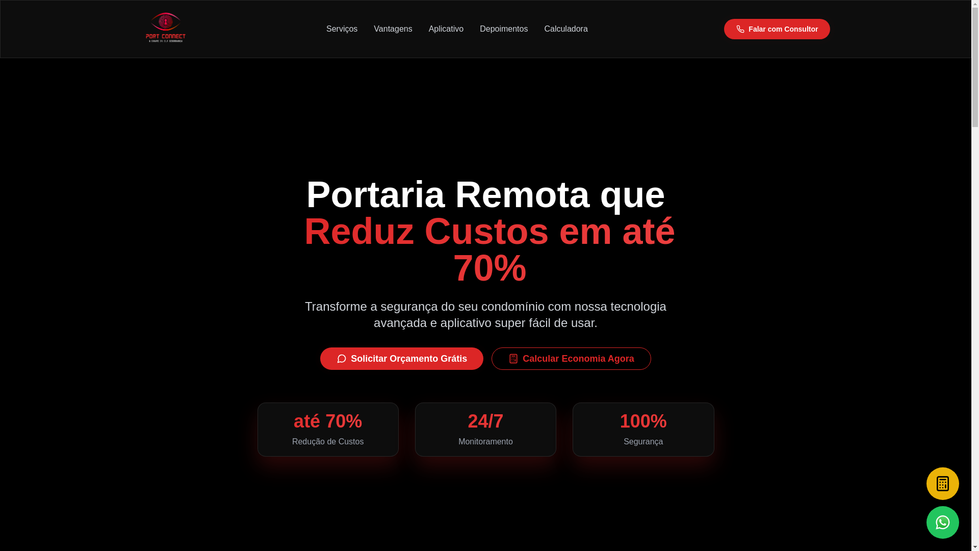 website screenshot of https://portconnectseg.com.br/
