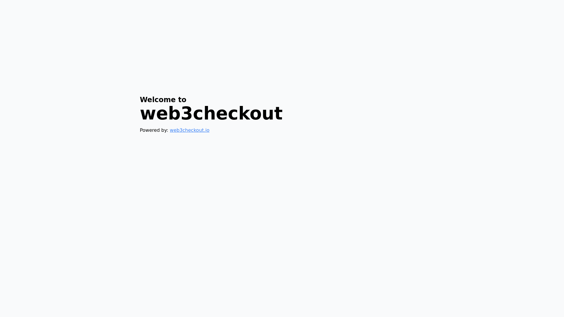 website screenshot of https://web3checkout.tech/