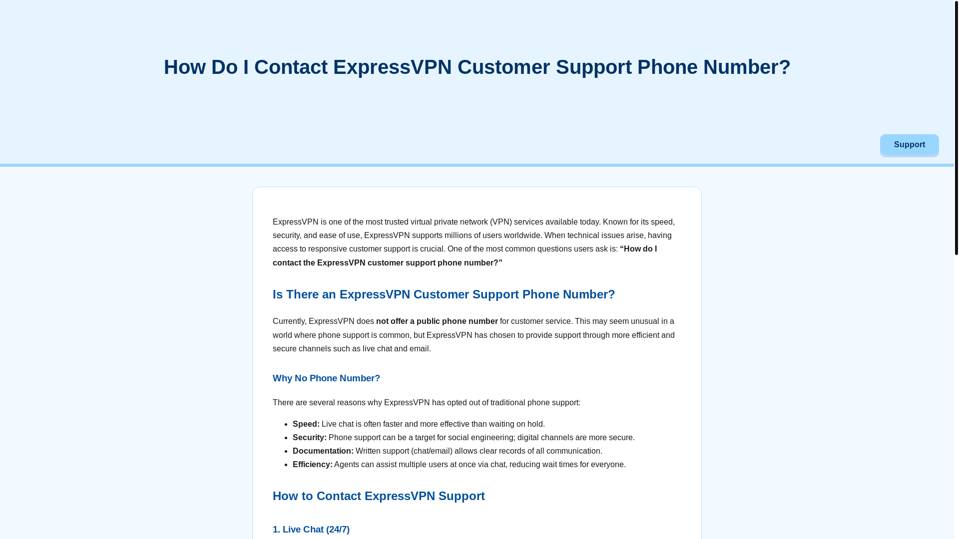 website screenshot of https://expressvpn-customer-support-phone-number.pages.dev/