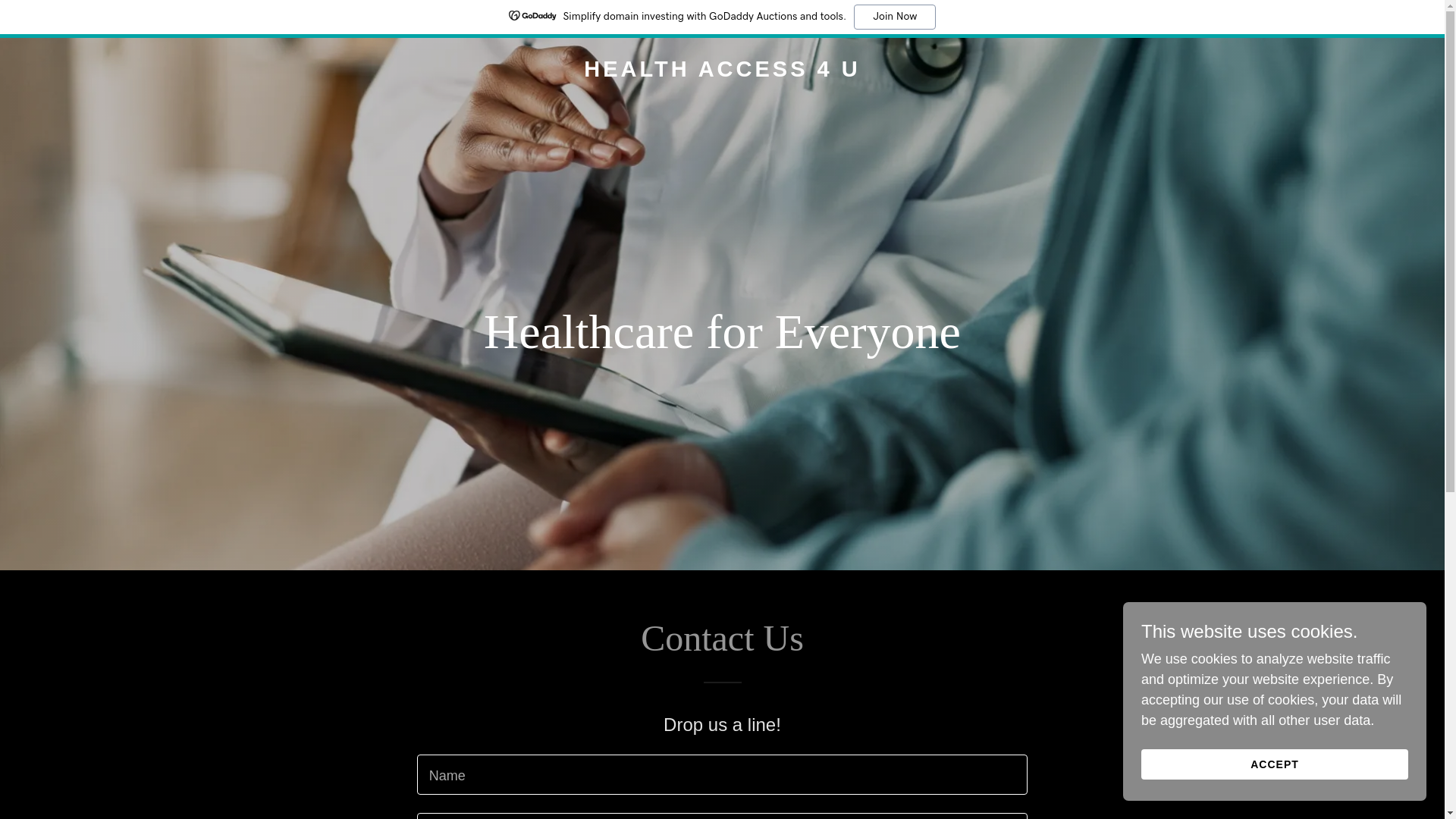 website screenshot of https://healthaccess4u.org/