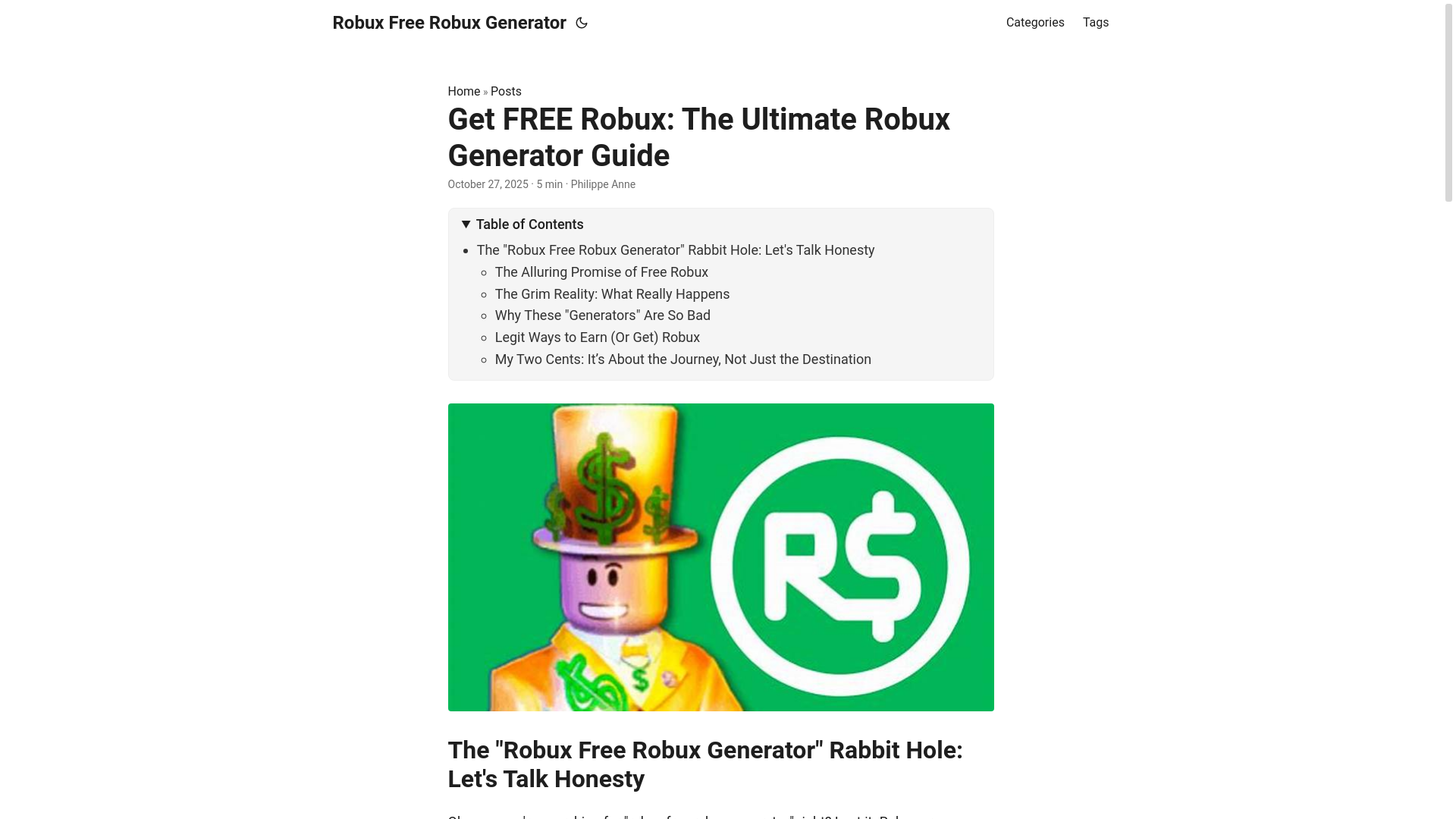 website screenshot of https://robux-free-robux-generator.pages.dev/