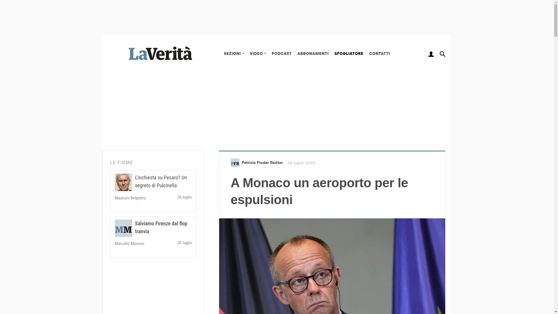 website screenshot of https://laverita.info/