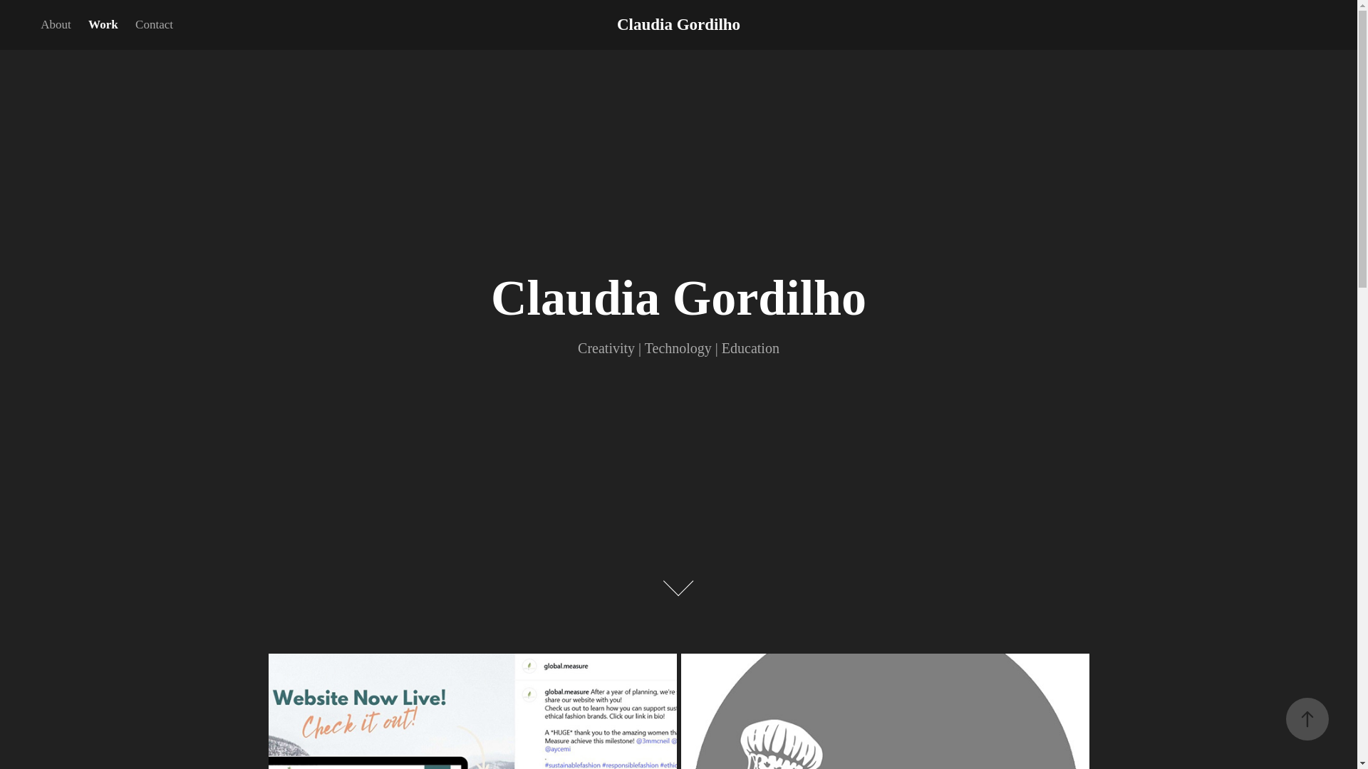 website screenshot of https://claudiagordilho.com/