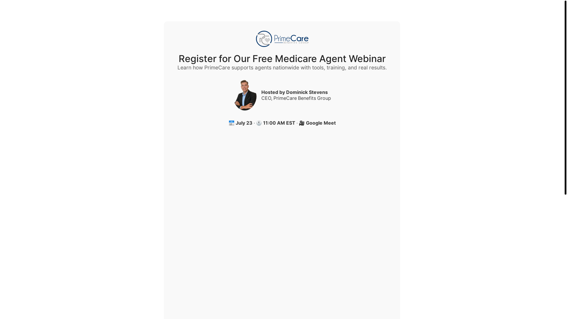 website screenshot of https://primecarebenefitsgroup.com/