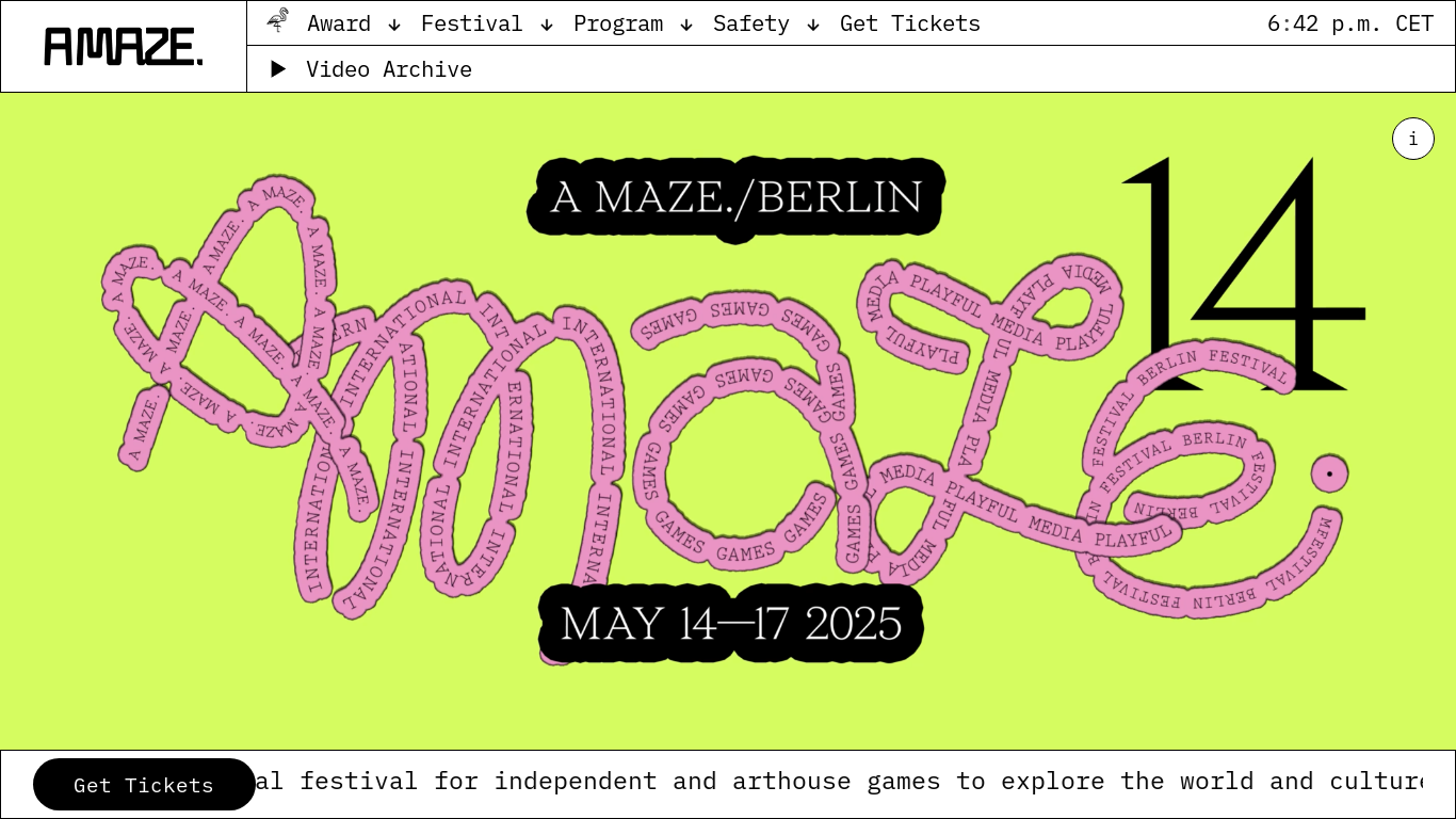 website screenshot of https://amaze-berlin.de/