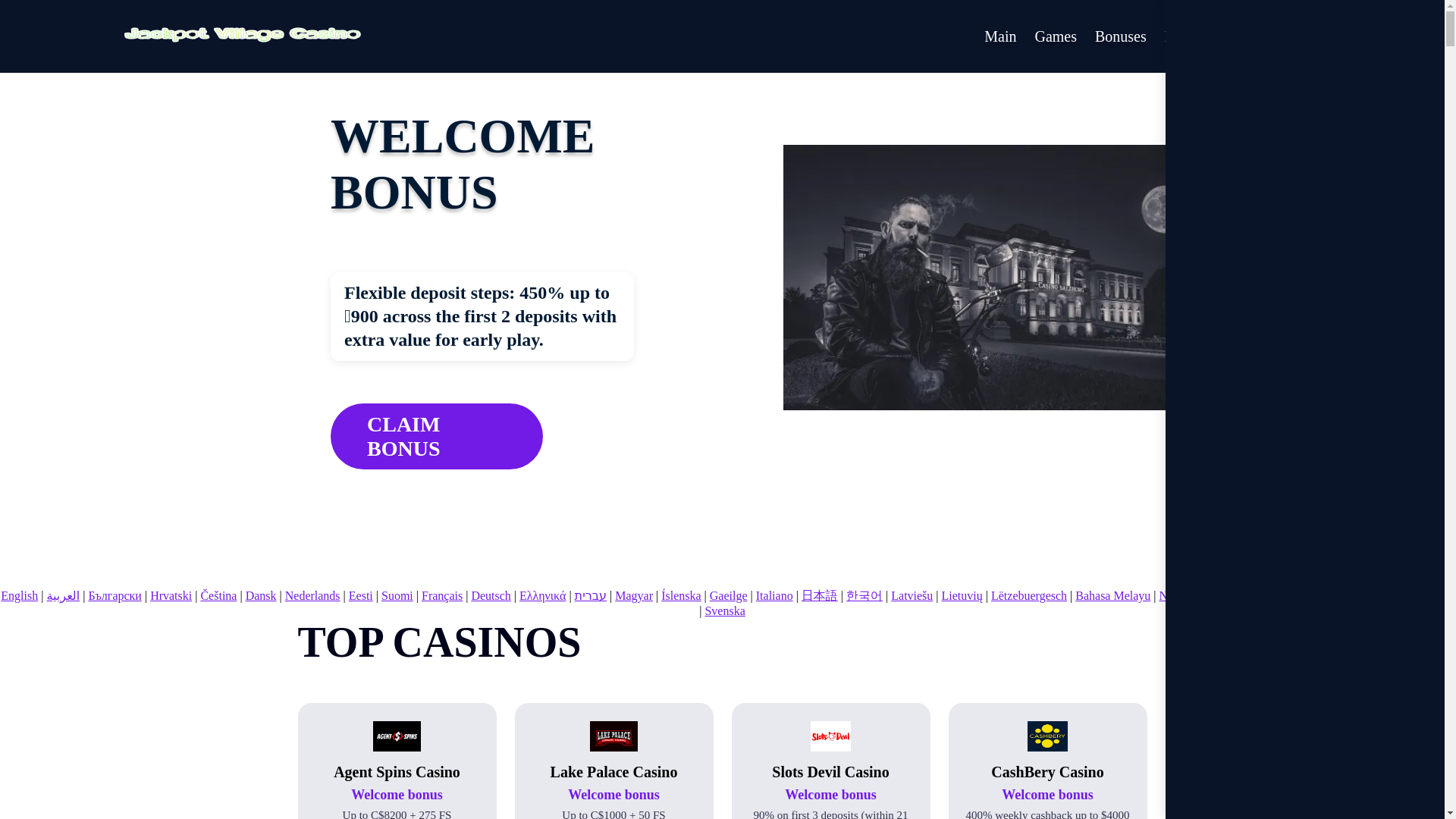 website screenshot of https://jackpotvillage3.bond/