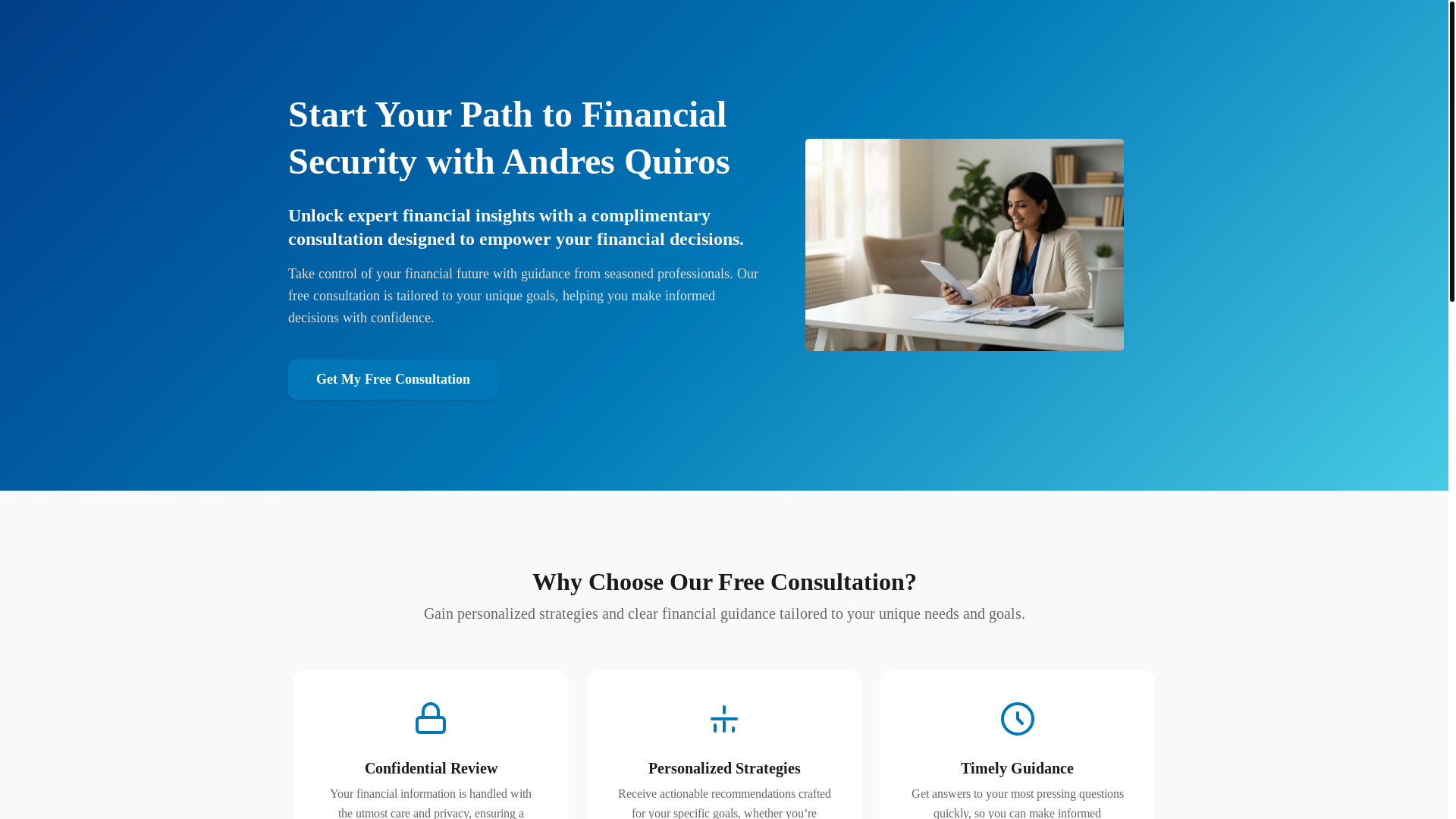 website screenshot of https://andresquirosinsurance.com/