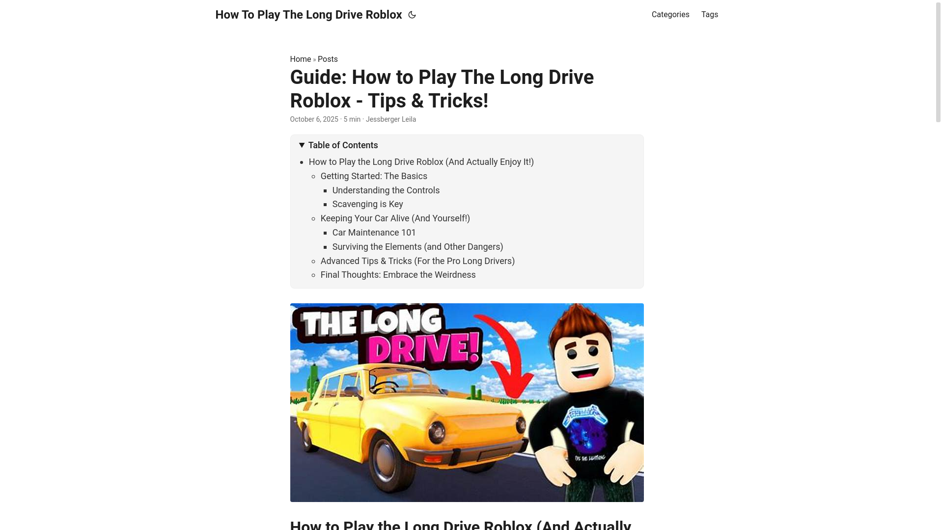 website screenshot of https://how-to-play-the-long-drive-roblox.pages.dev/