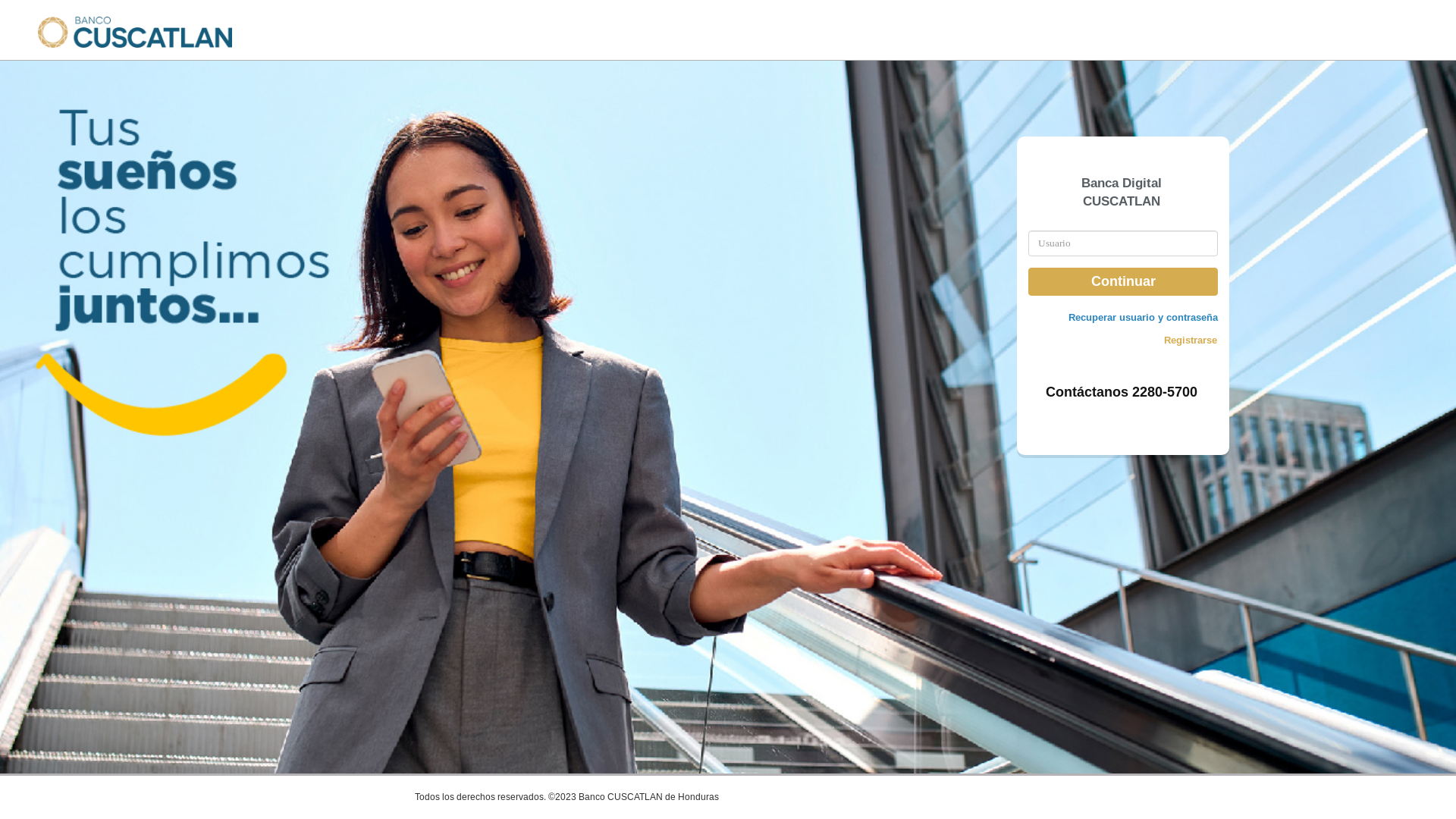 website screenshot of https://cuscatlan.soteica.io/bancawebuat/inicio.aspx
