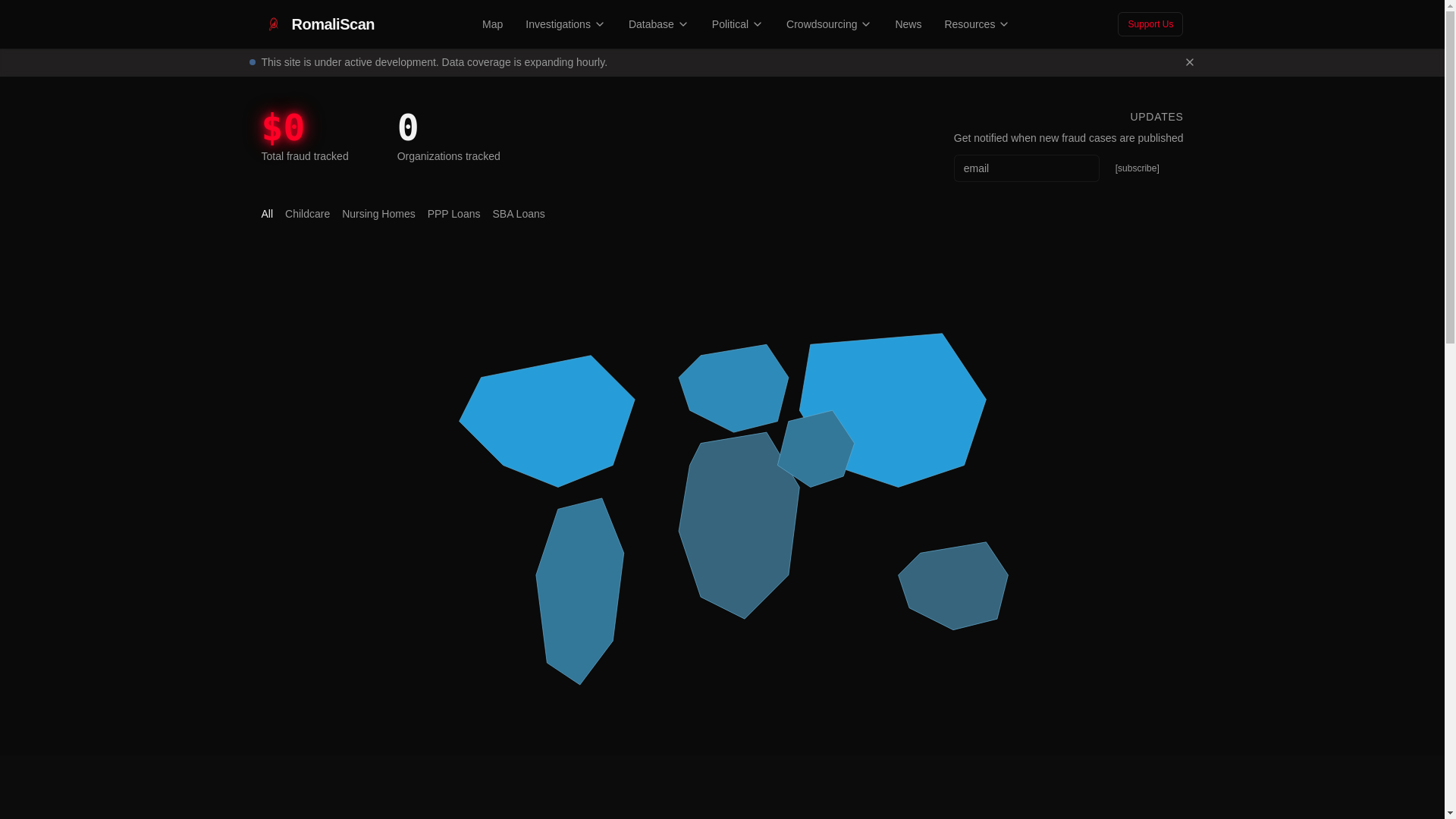 website screenshot of https://romaliscan.site/