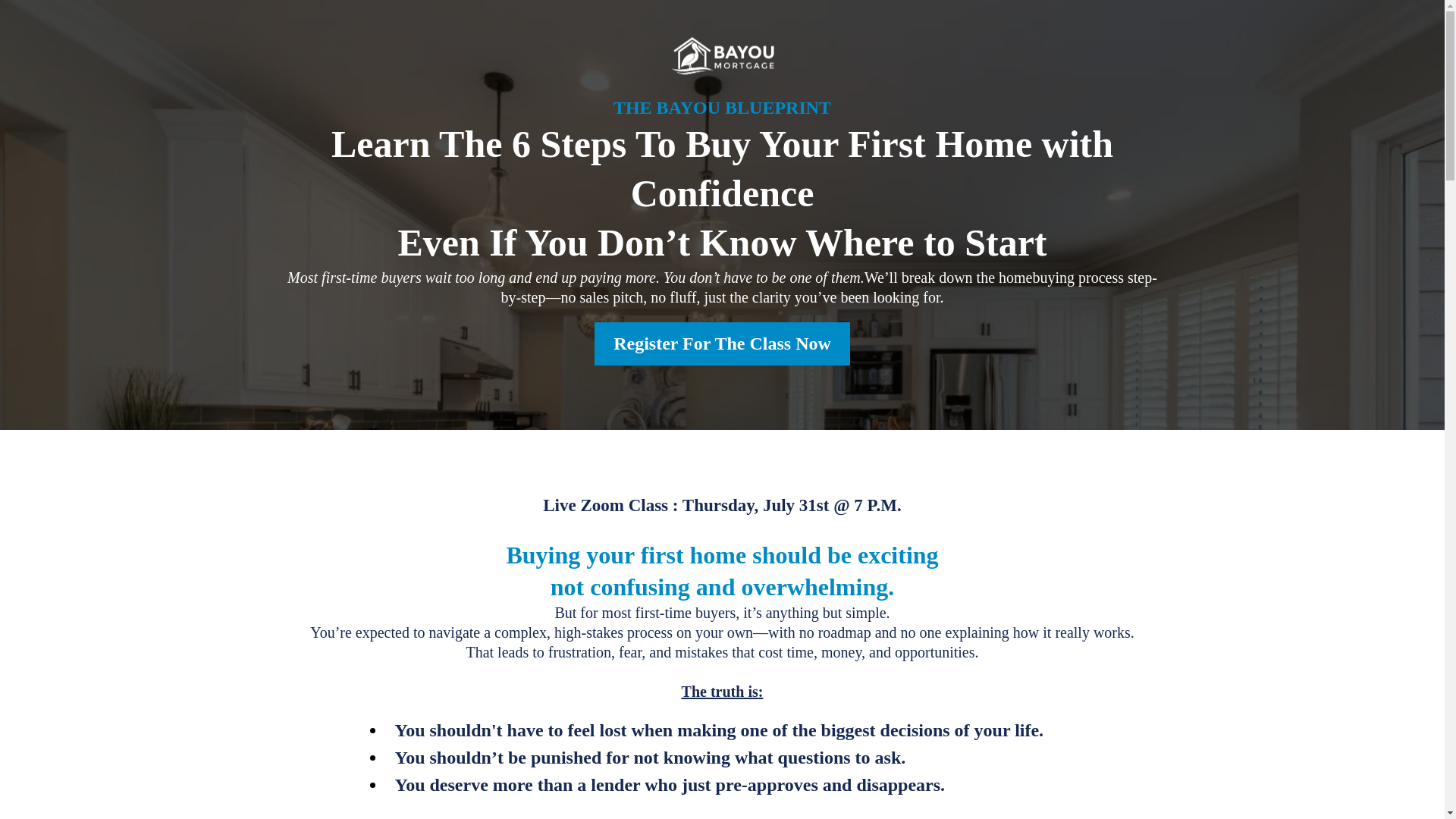 website screenshot of https://thebayoublueprint.com/
