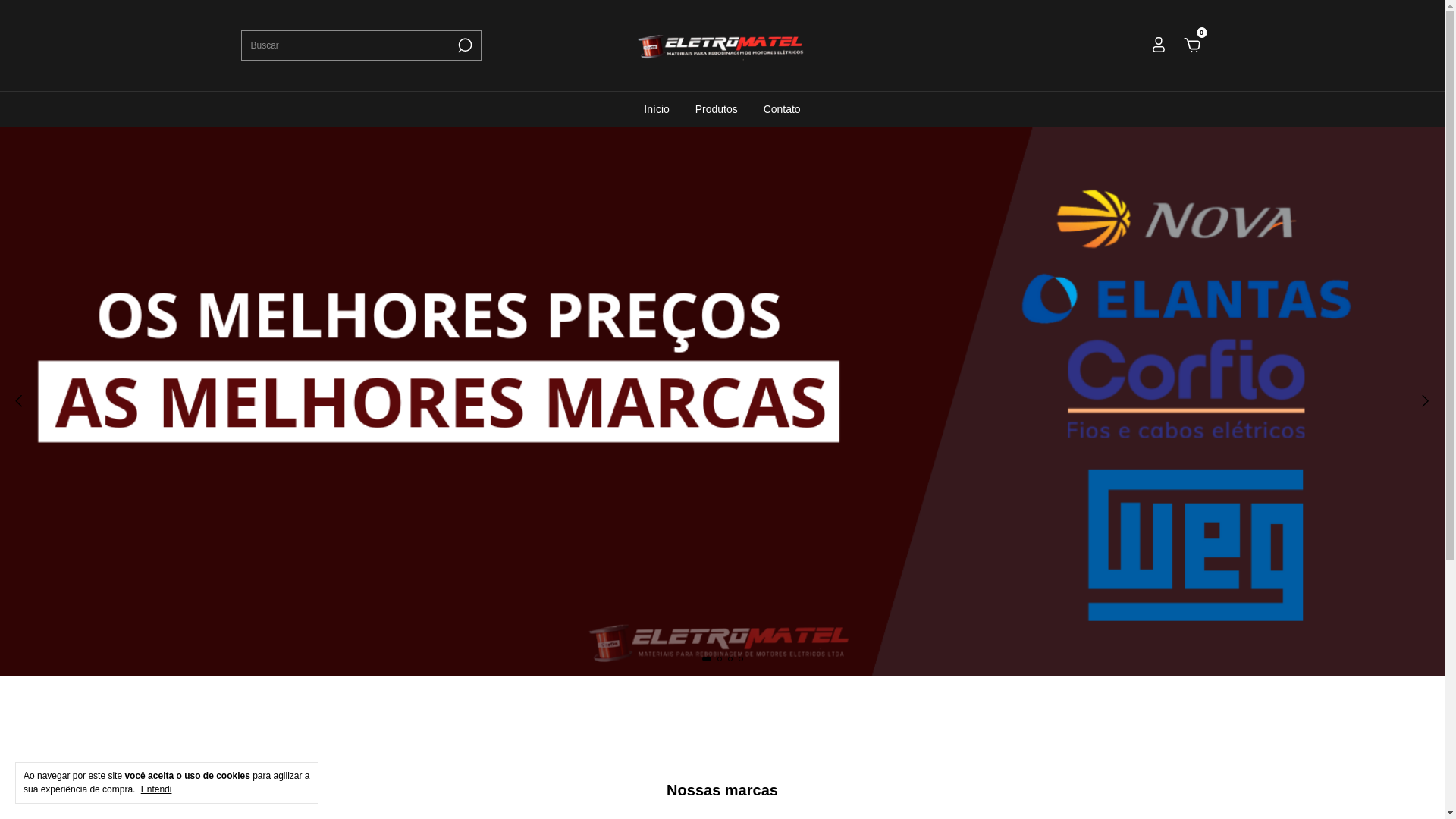 website screenshot of https://eletromatel.com.br/