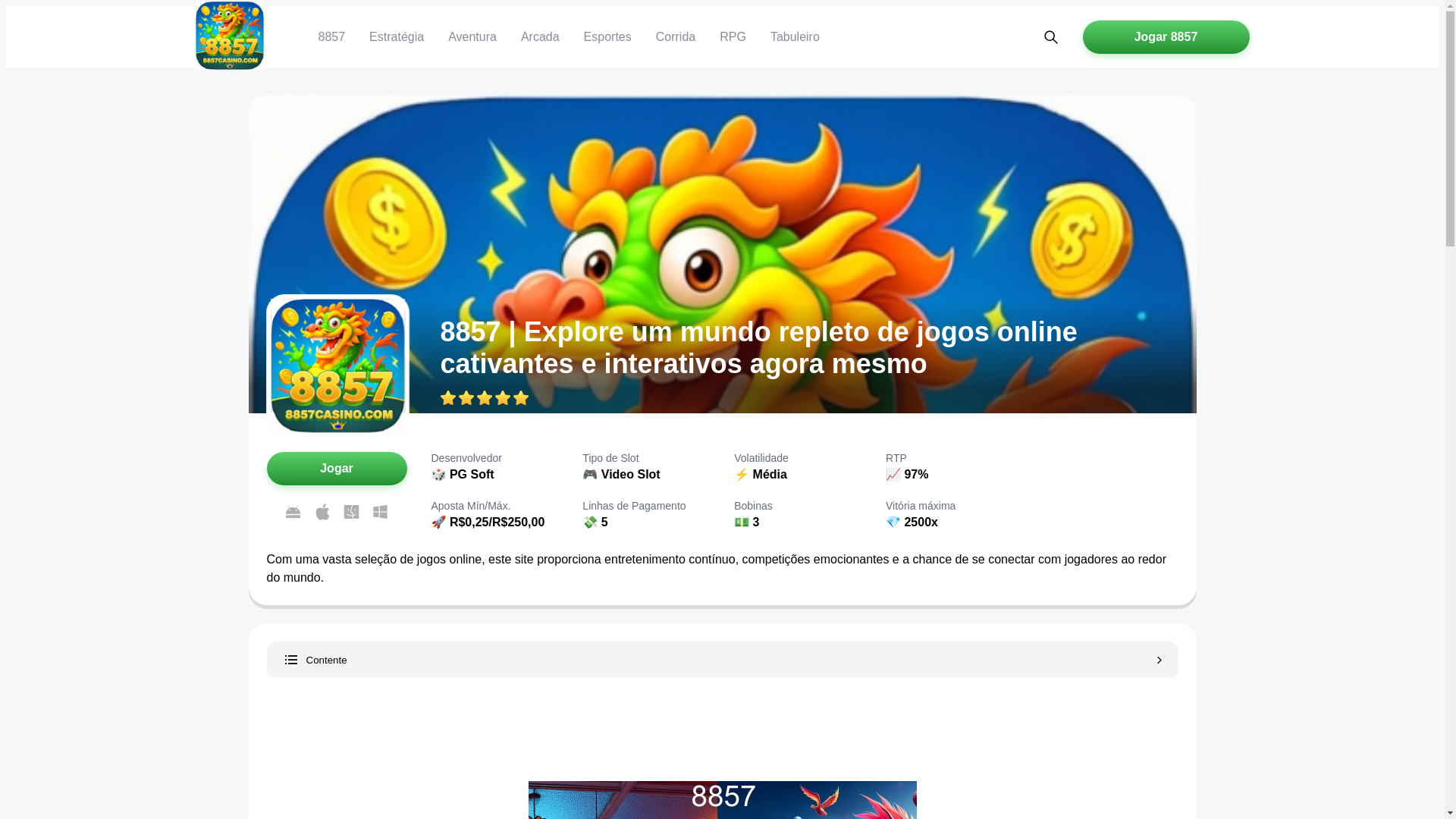 website screenshot of https://8857casino.com/
