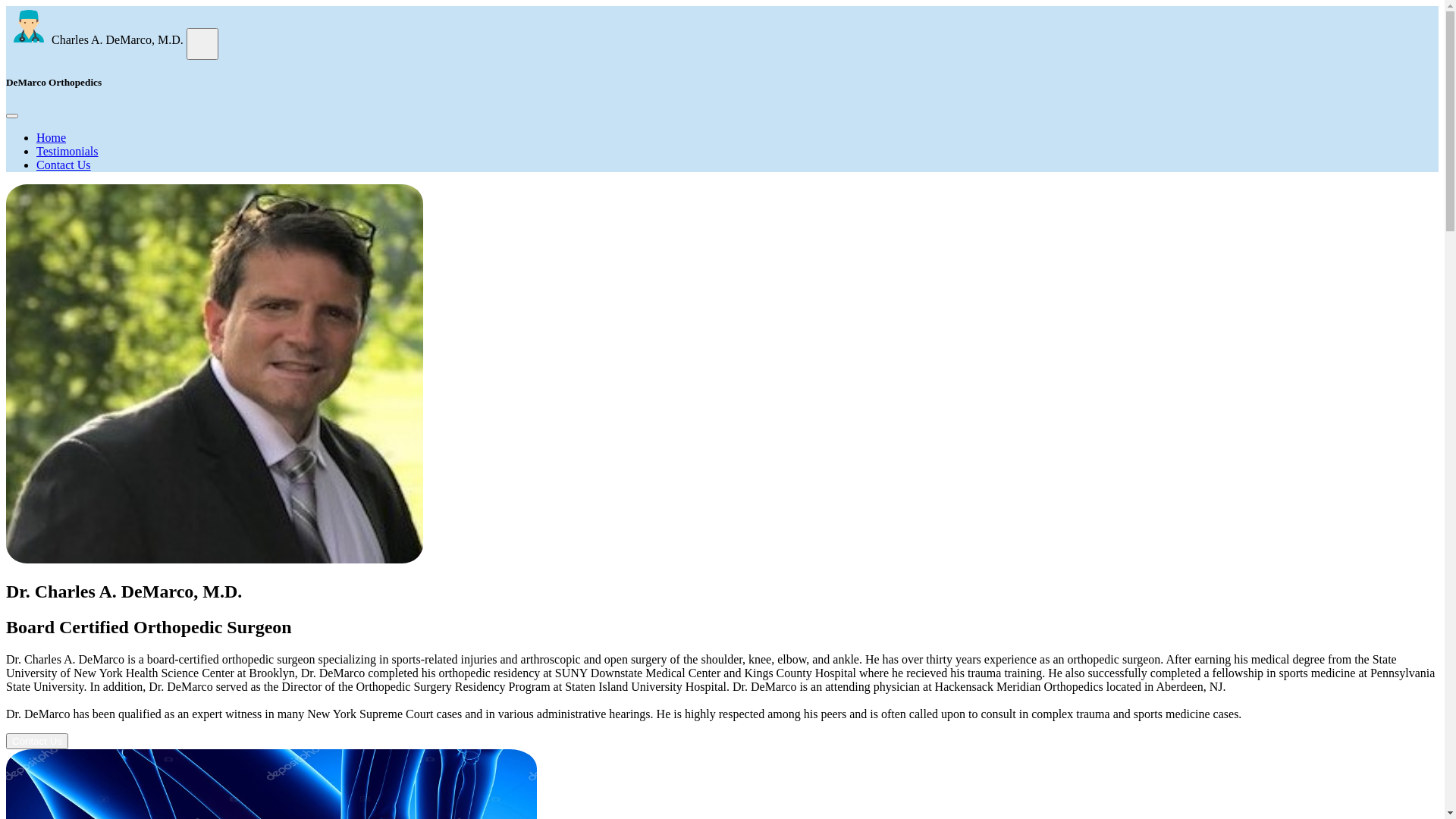 website screenshot of https://charlesademarcomd.com/