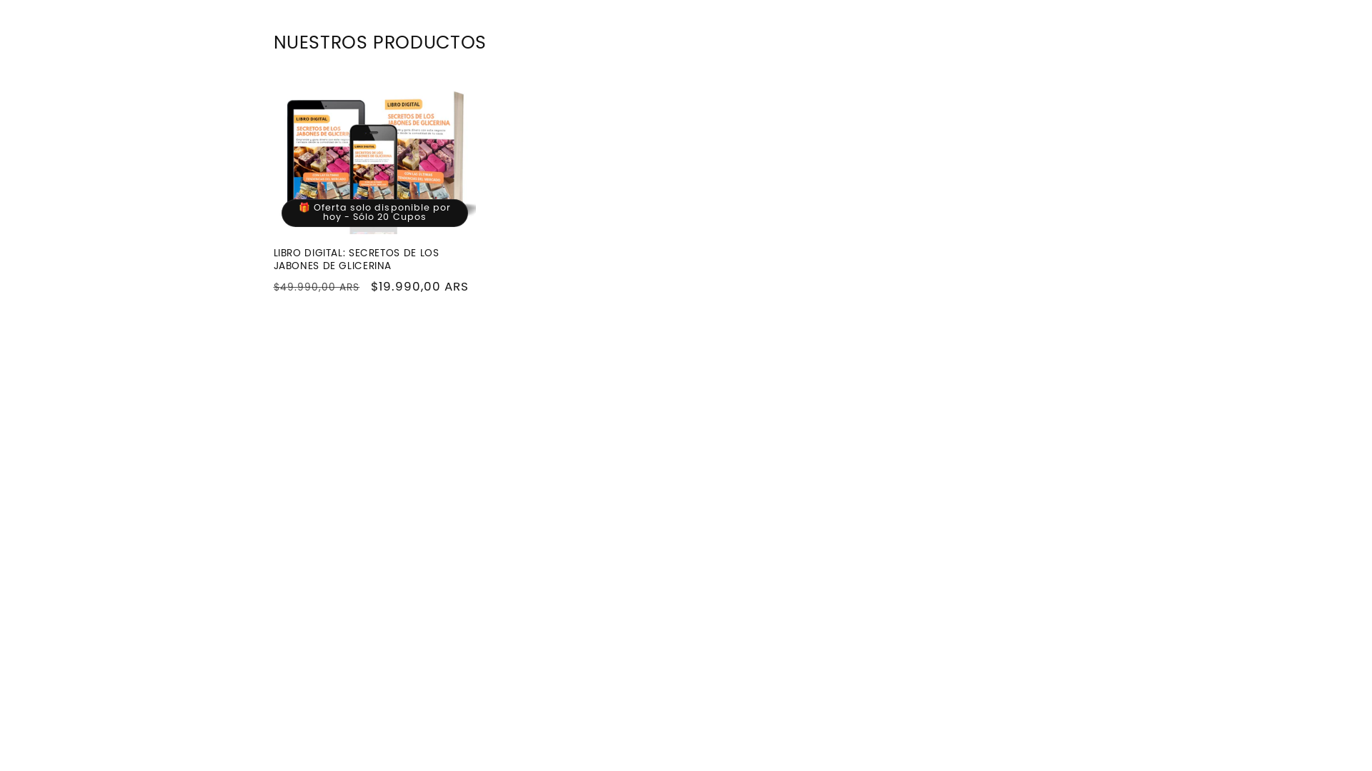 website screenshot of https://emprendencasa.shop/