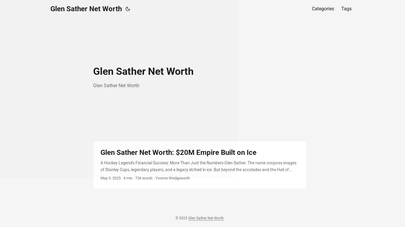 website screenshot of https://glen-sather-net-worth.pages.dev/