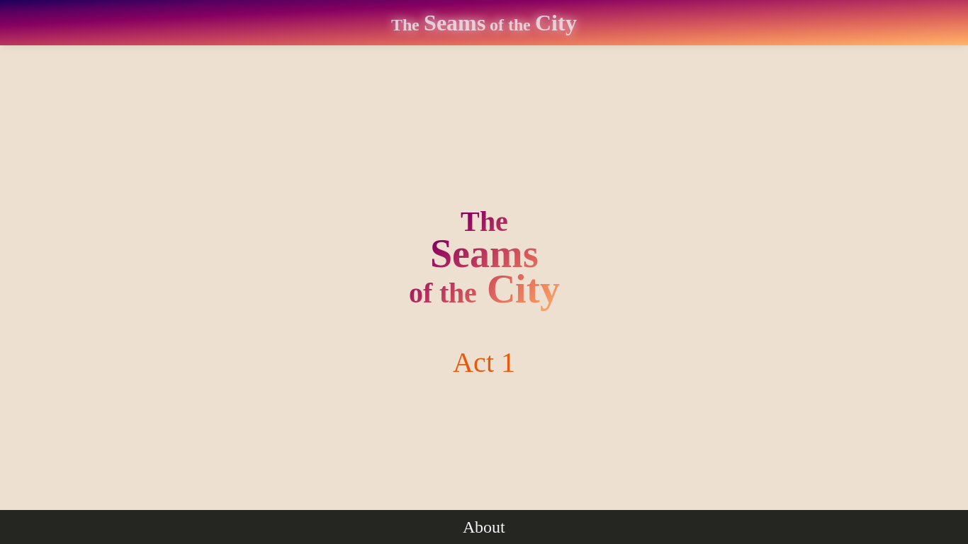 website screenshot of https://the-seams-of-the-city.pages.dev/