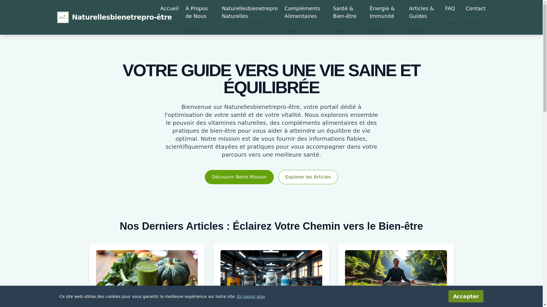 website screenshot of https://naturellesbienetrepro.info/