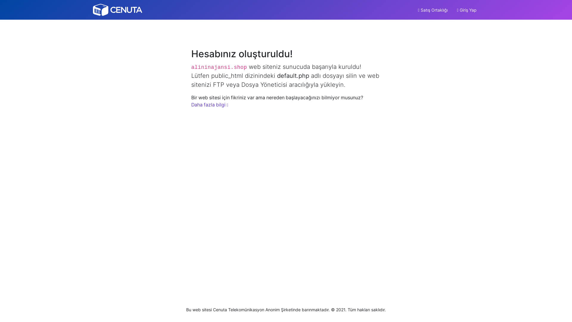 website screenshot of https://alininajansi.shop/
