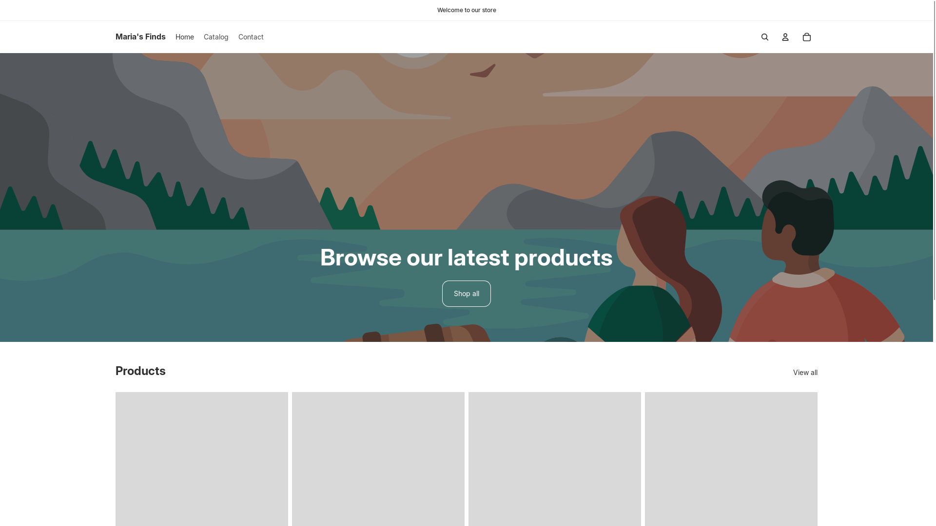 website screenshot of https://mariaselects.com/