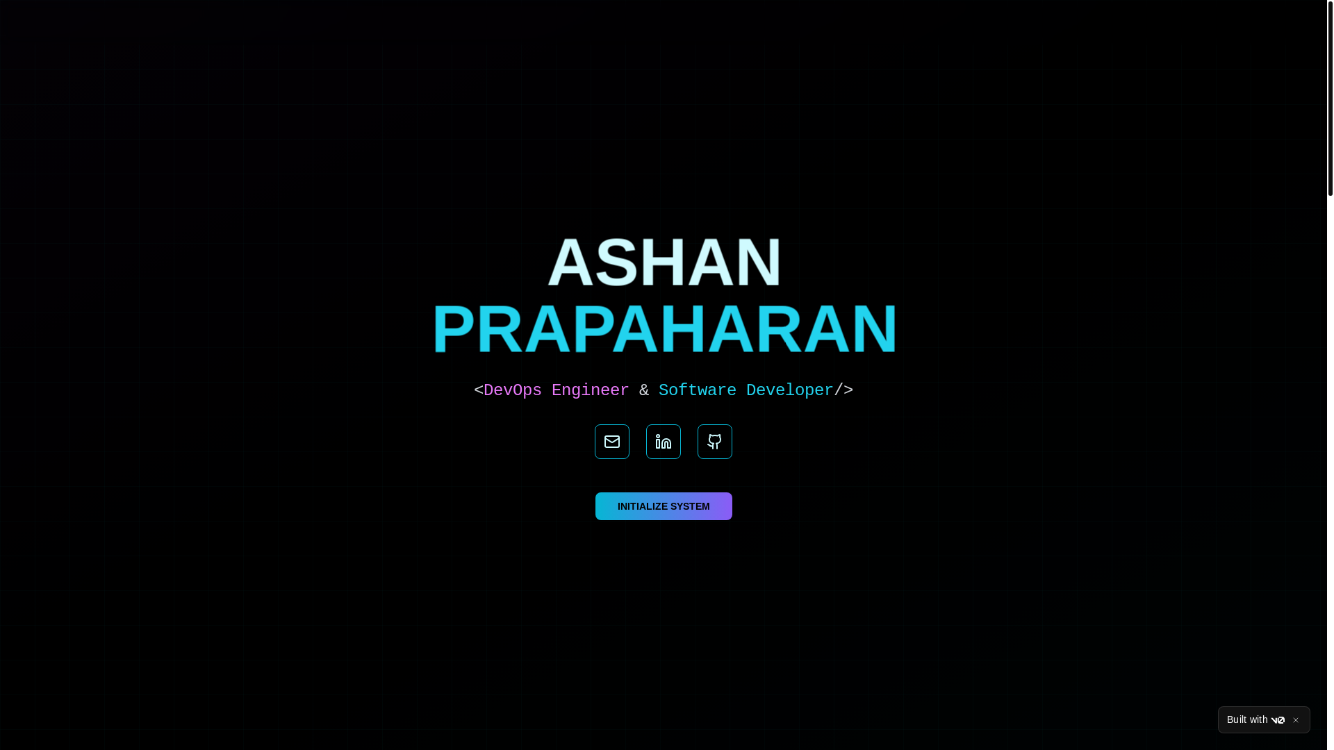 website screenshot of https://ashanpraba.dev/