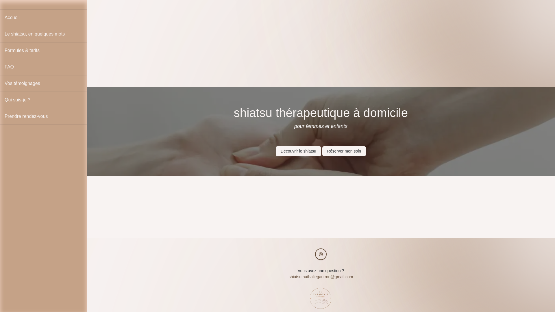 website screenshot of https://enharmonieshiatsu.be/