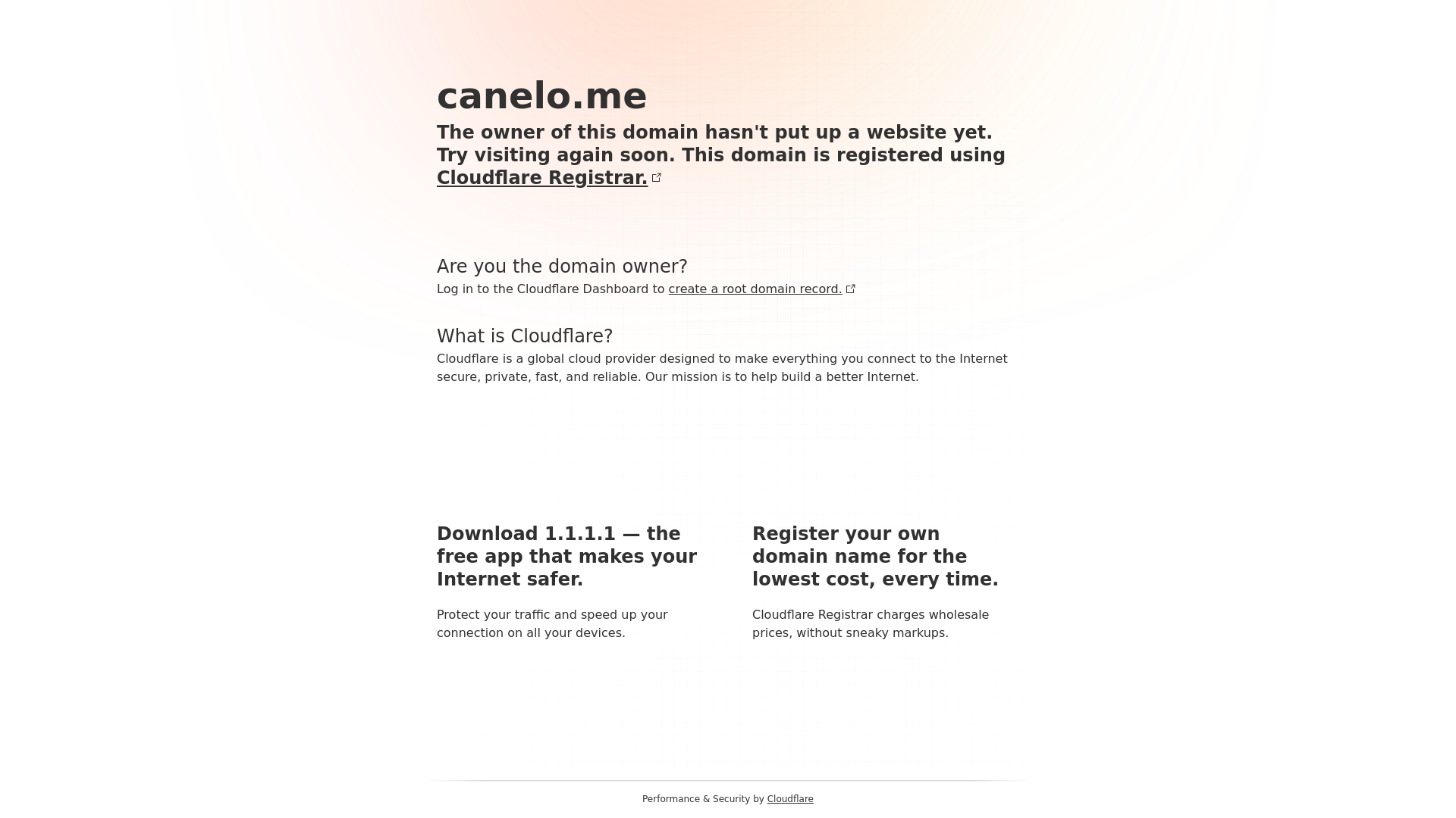 website screenshot of https://canelo.me/