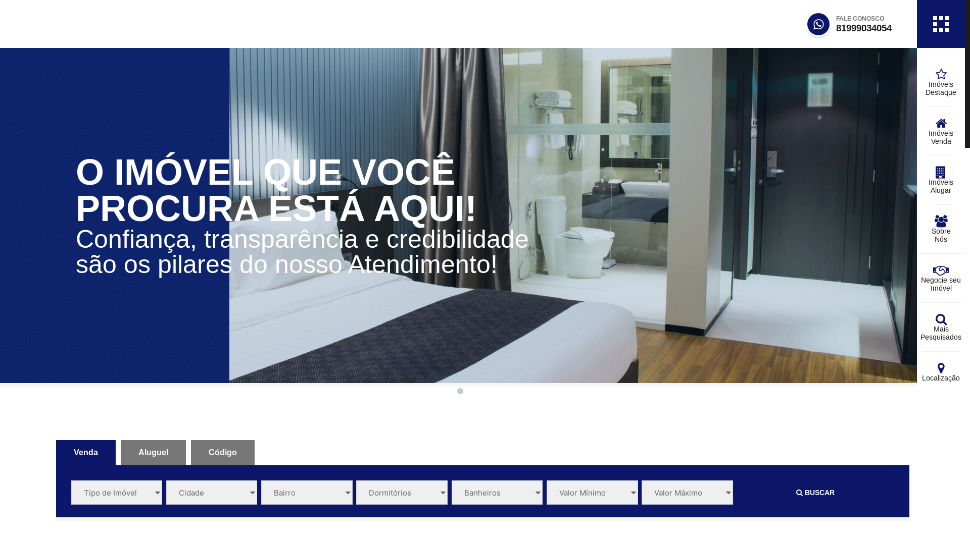 website screenshot of https://primeimoveispe.com.br/