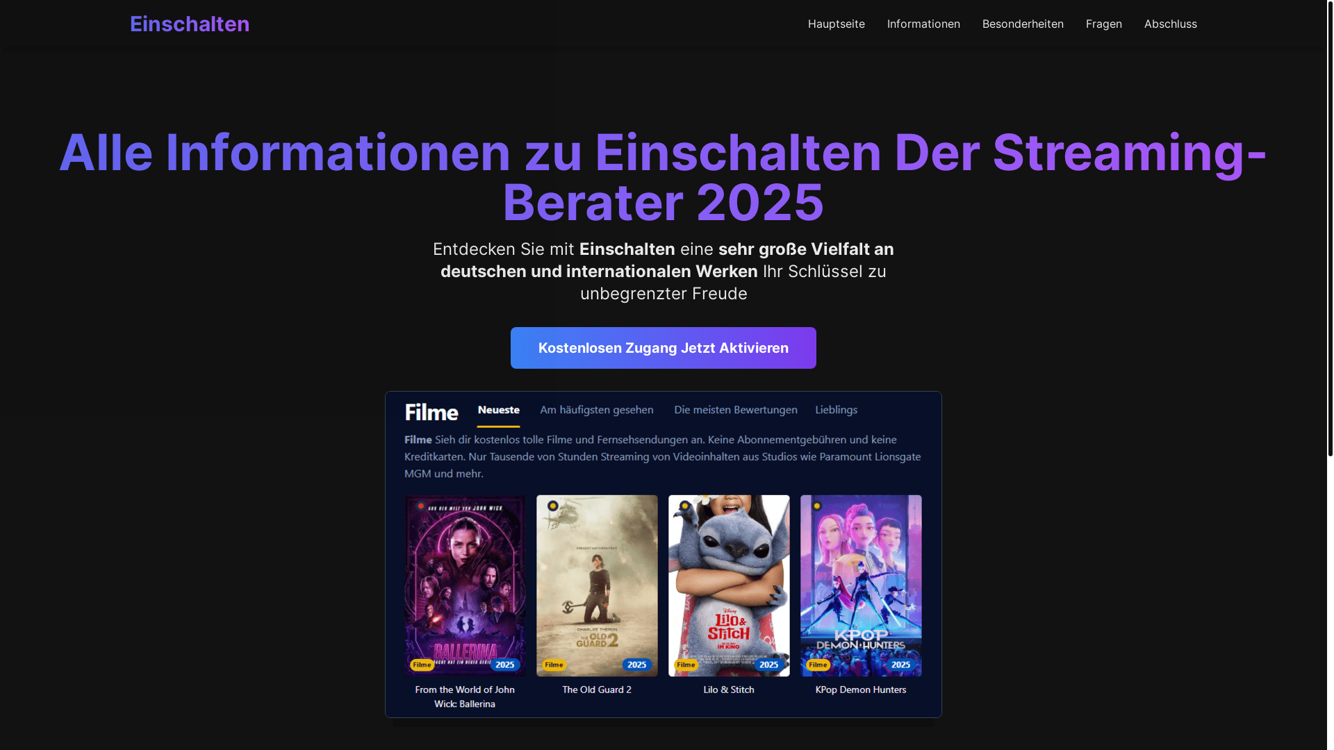 website screenshot of https://einschalten-k2ti.pages.dev/
