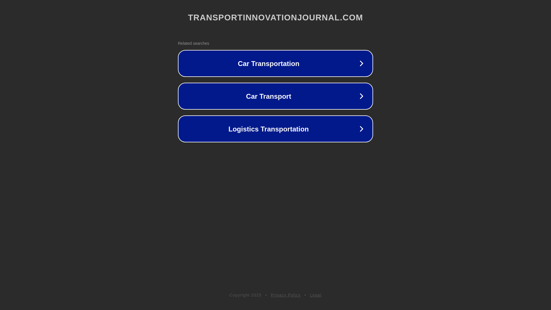 website screenshot of https://transportinnovationjournal.com/