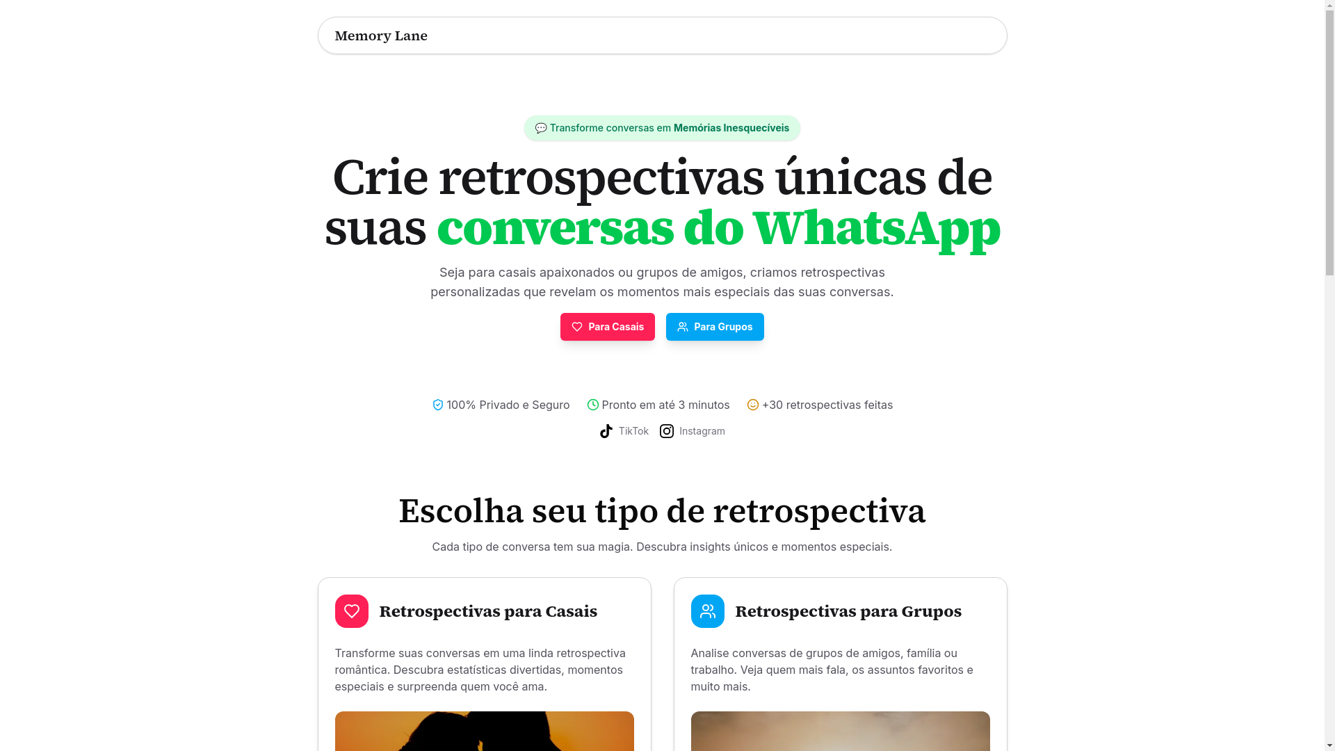 website screenshot of https://retrospectivazap.com/