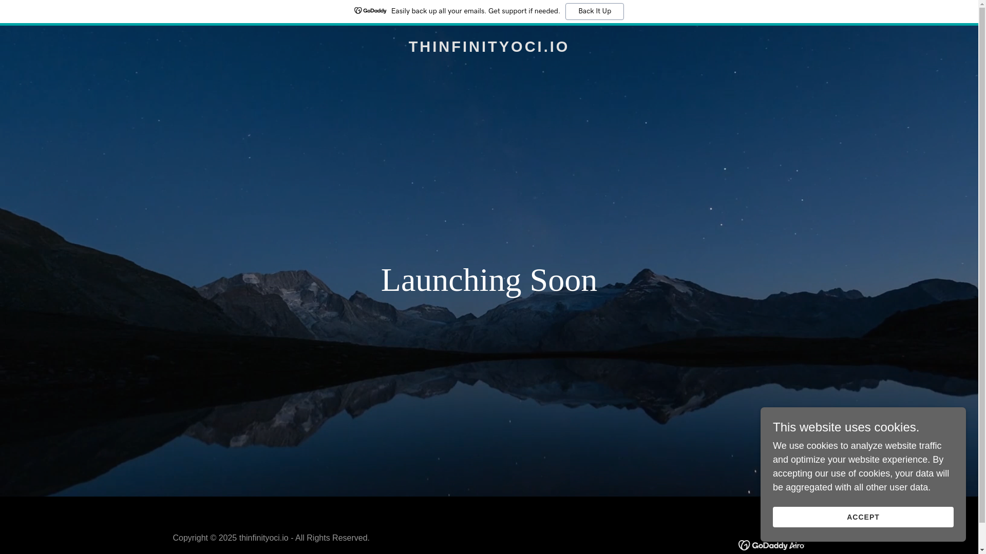 website screenshot of https://thinfinityoci.io/