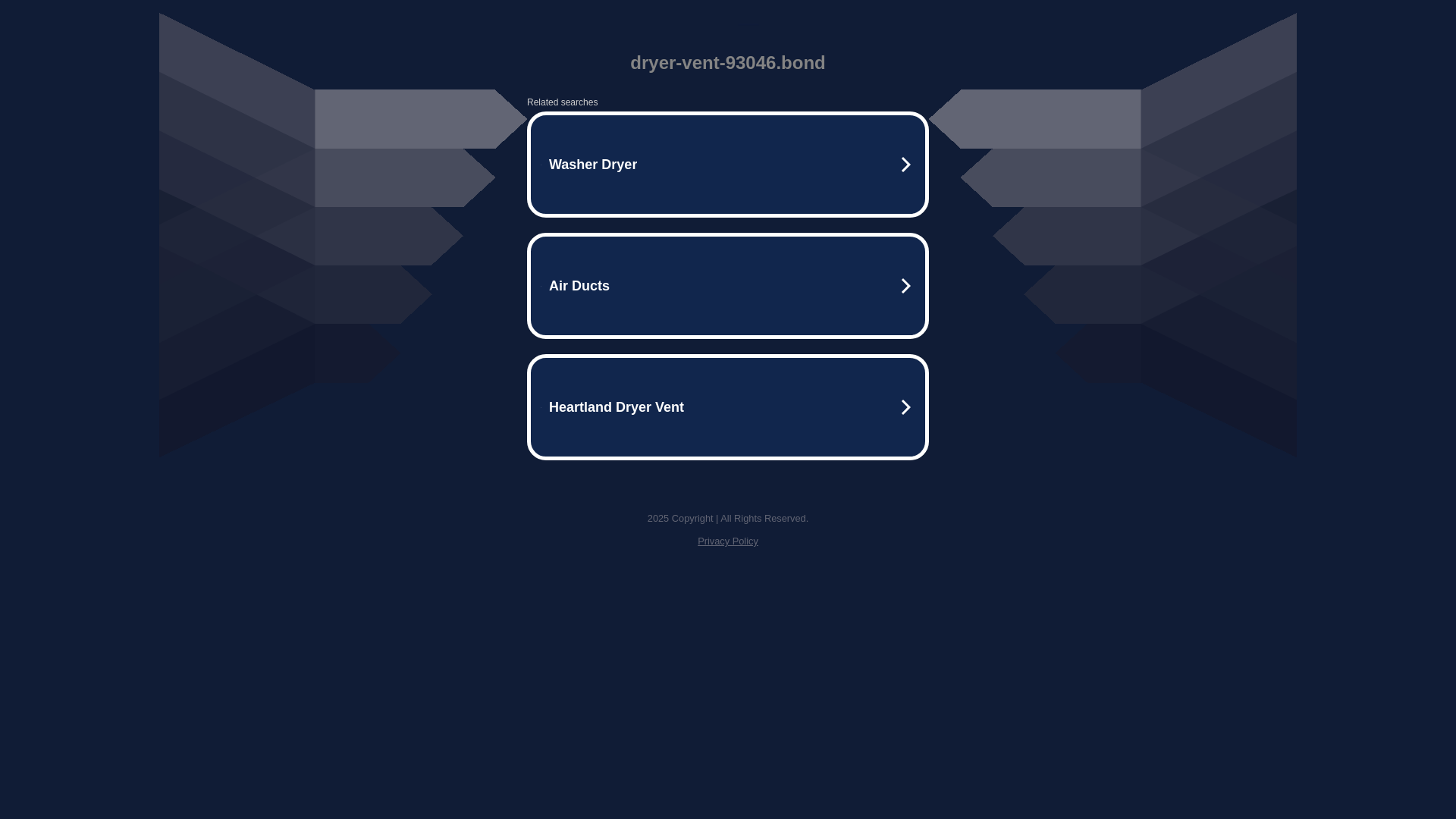 website screenshot of https://dryer-vent-93046.bond/