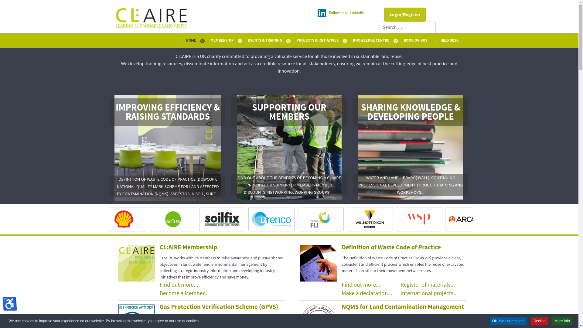 website screenshot of https://claire.co.uk/