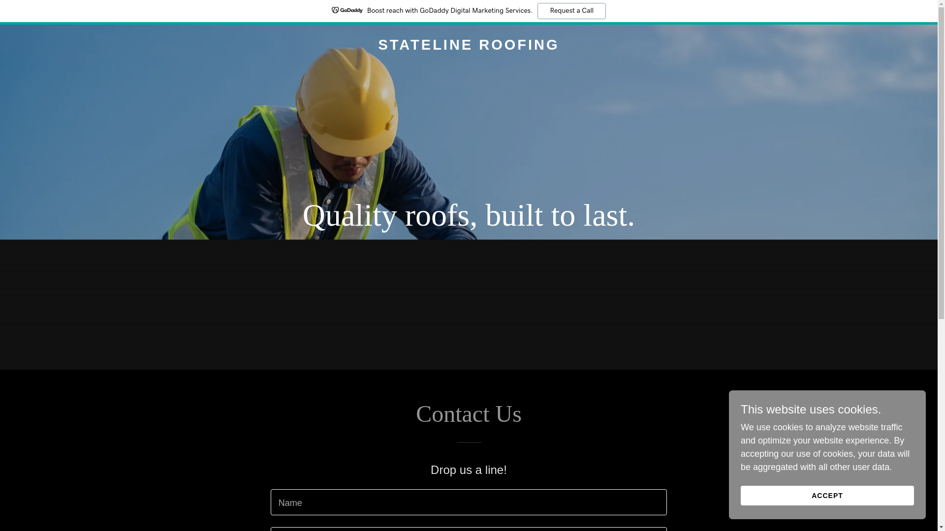 website screenshot of https://statelineroofing.us/