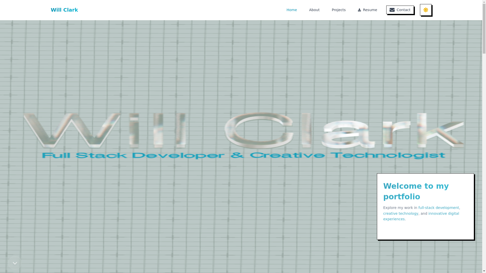 website screenshot of https://willclark-portfolio-2026.pages.dev/