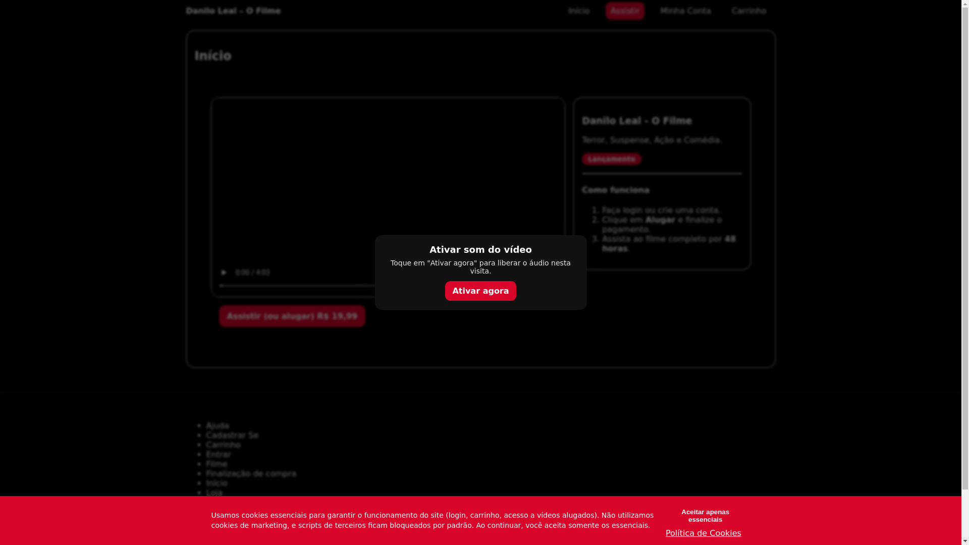 website screenshot of https://danilolealofilme.shop/