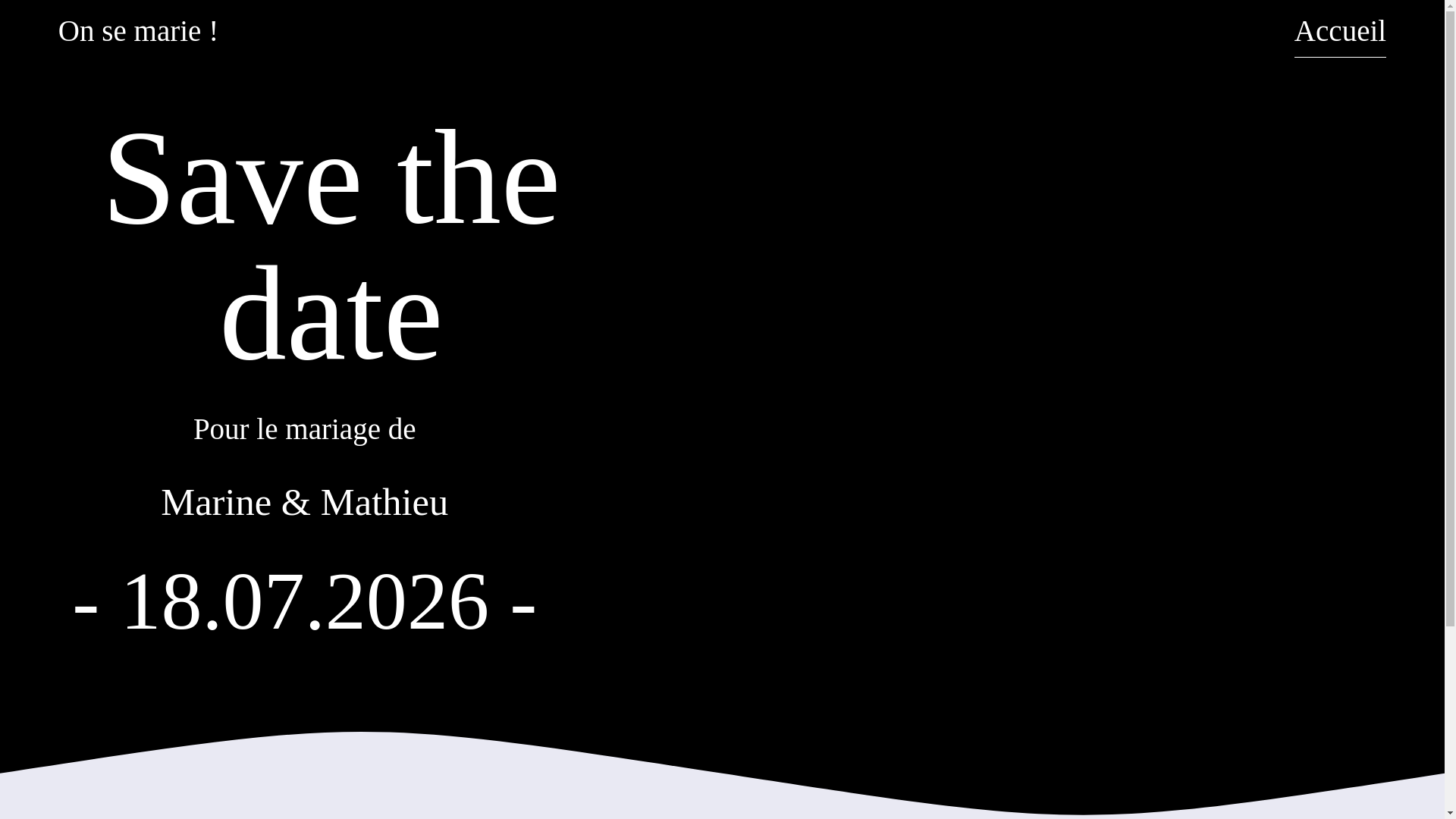 website screenshot of https://wedding-marine-et-mathieu.fr/