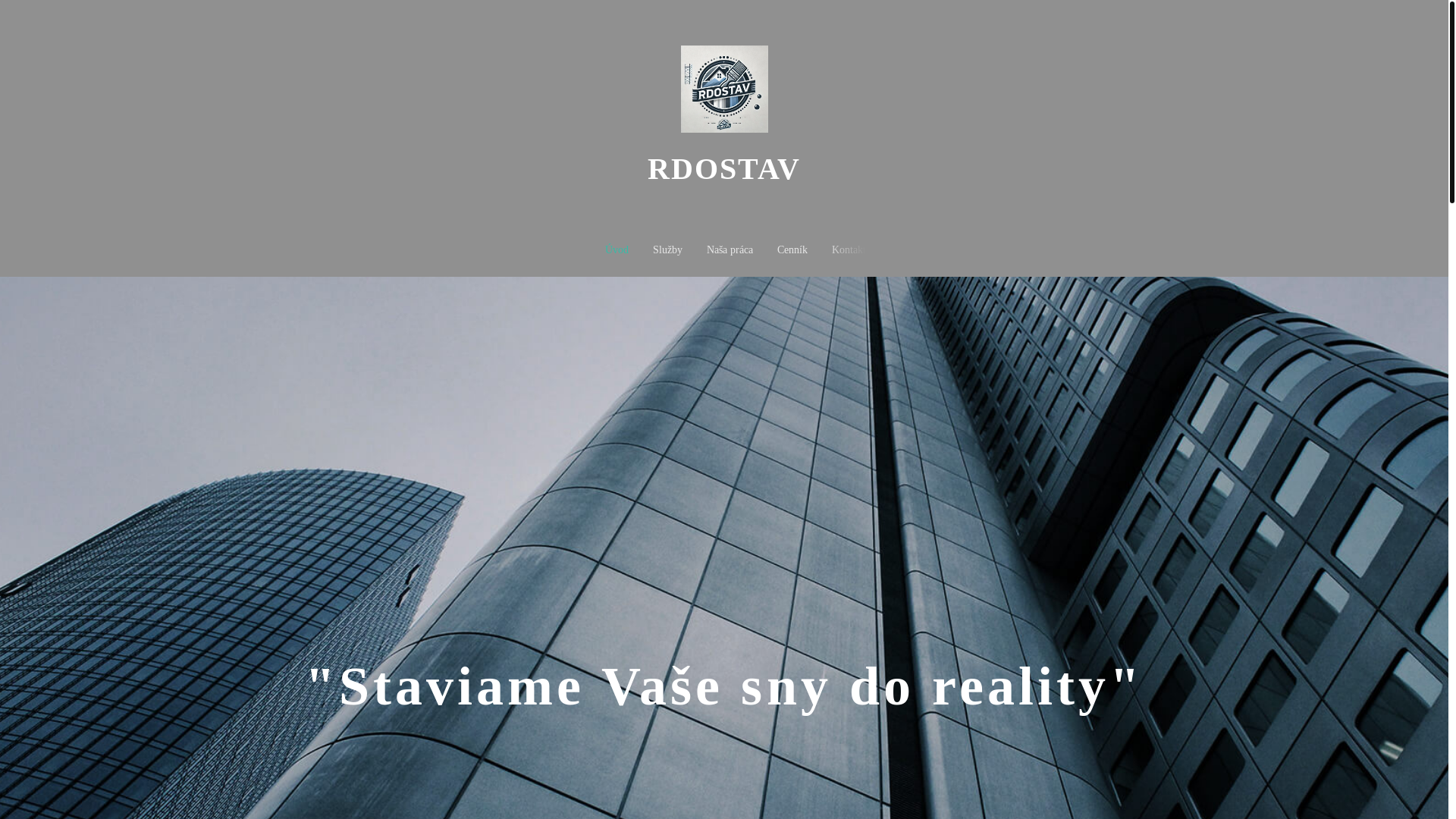 website screenshot of https://rdostav.sk/