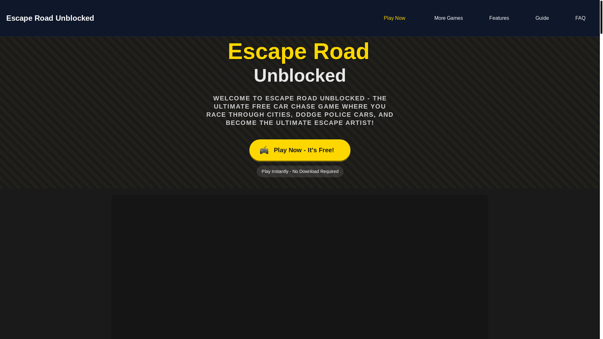 website screenshot of https://unblockedescaperoads.online/