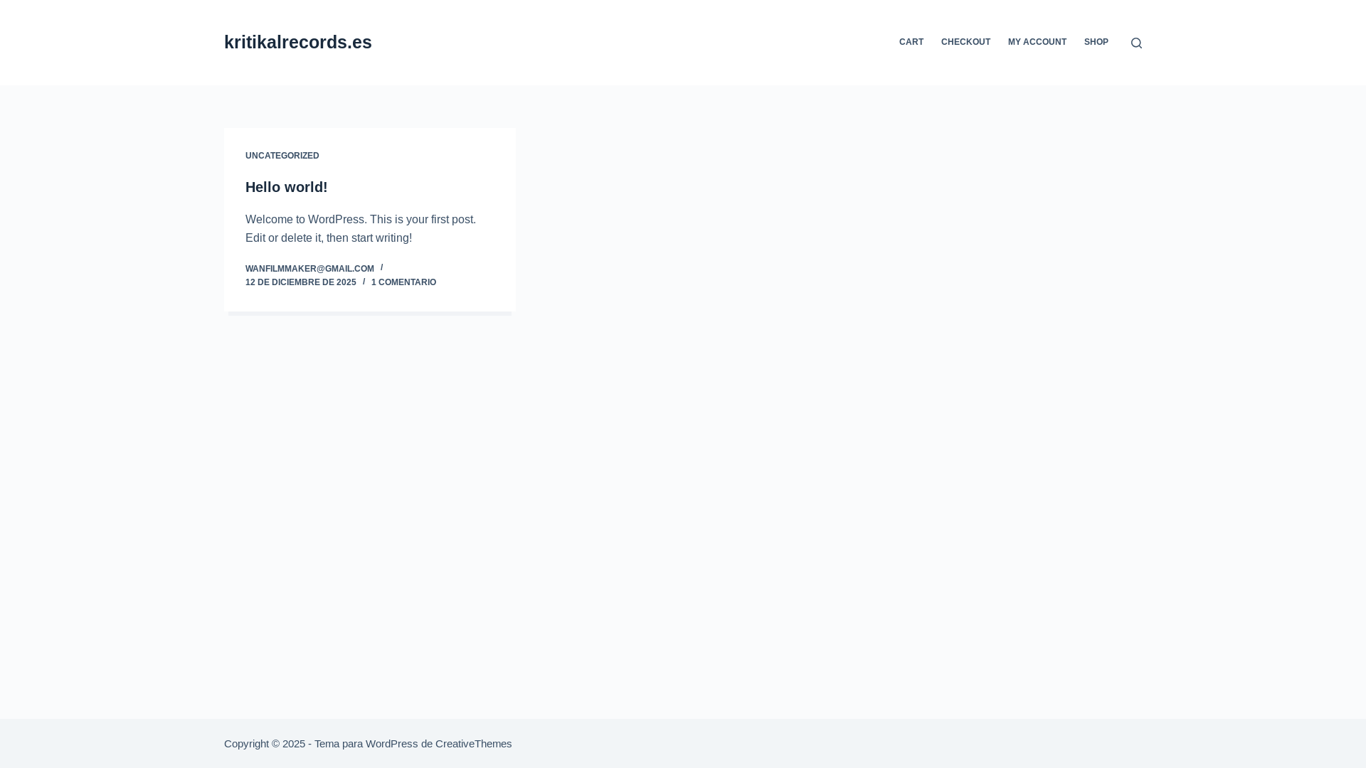 website screenshot of https://kritikalrecords.es/