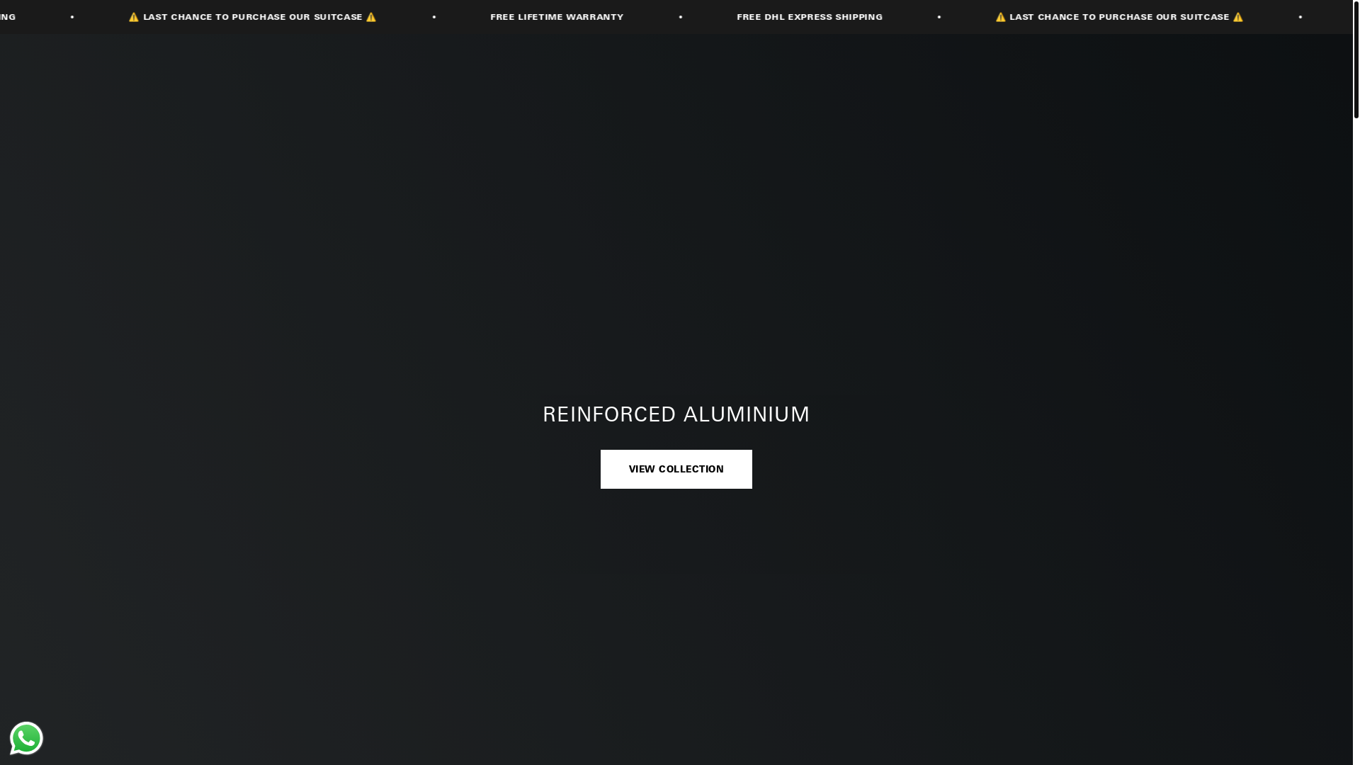 website screenshot of https://sapphiressuitcases.shop/